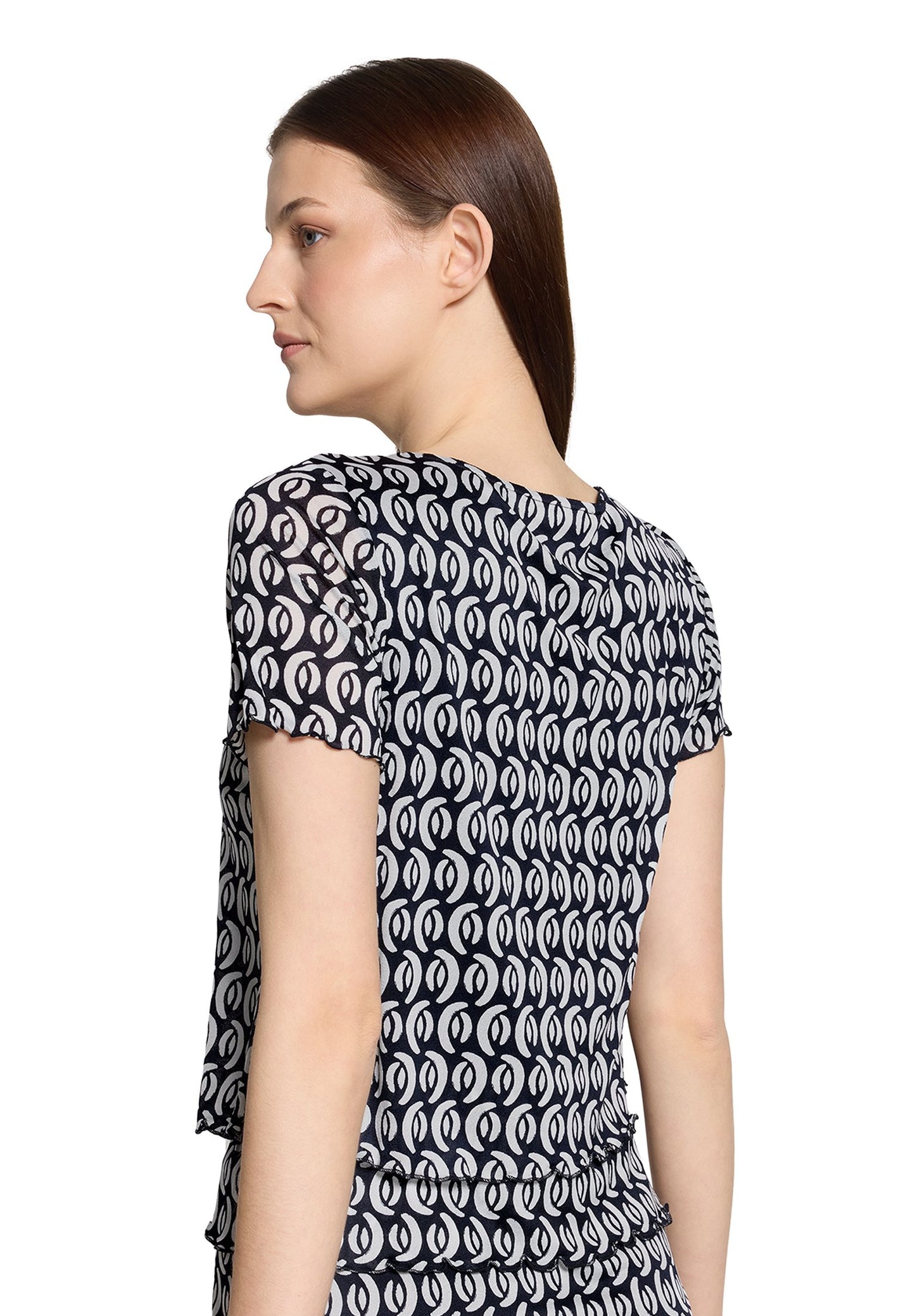 Stufenkleid (Dark Blue/cream)