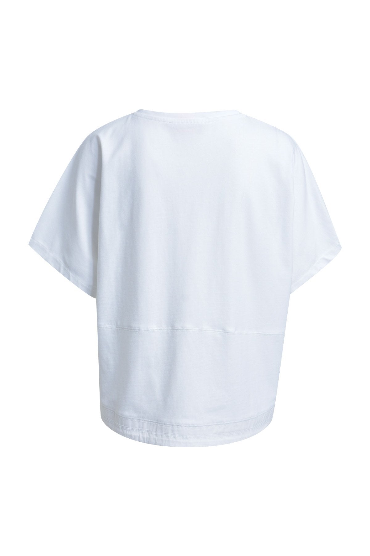 Oversize T-Shirt Drawstring Hem (White)