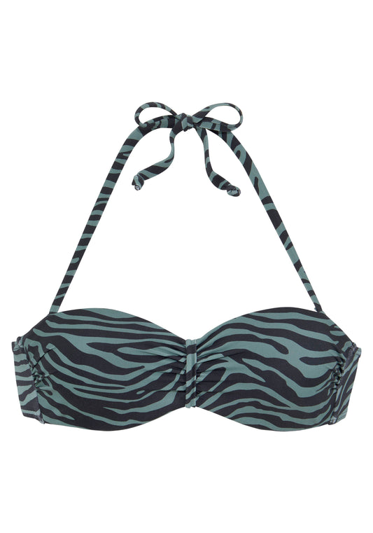 venice beach lm exkl. sport Bügel-Bandeau-Top (Black-oliv)