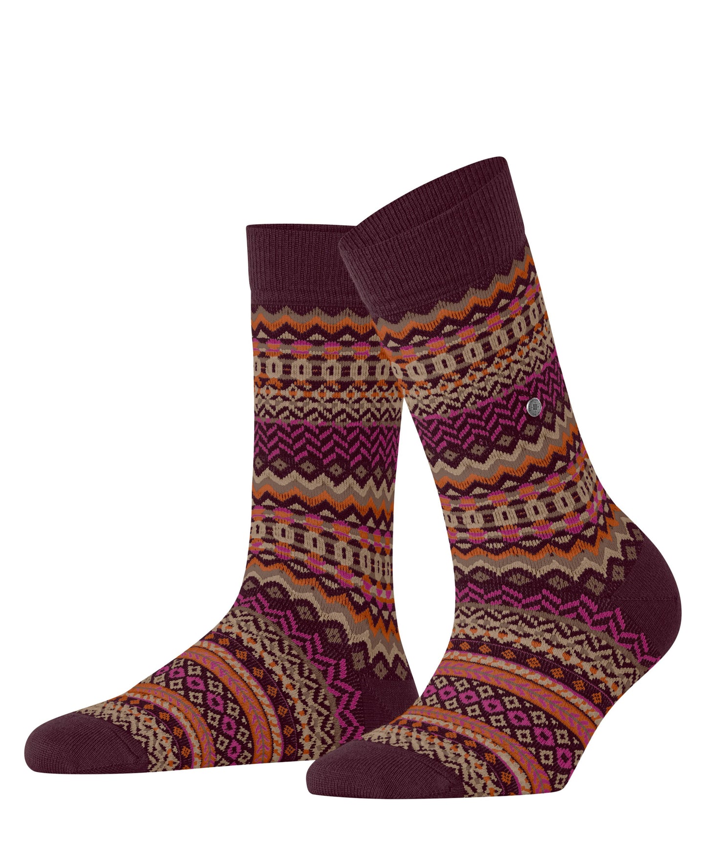 Burlington Fair Isle Damen (Claret)