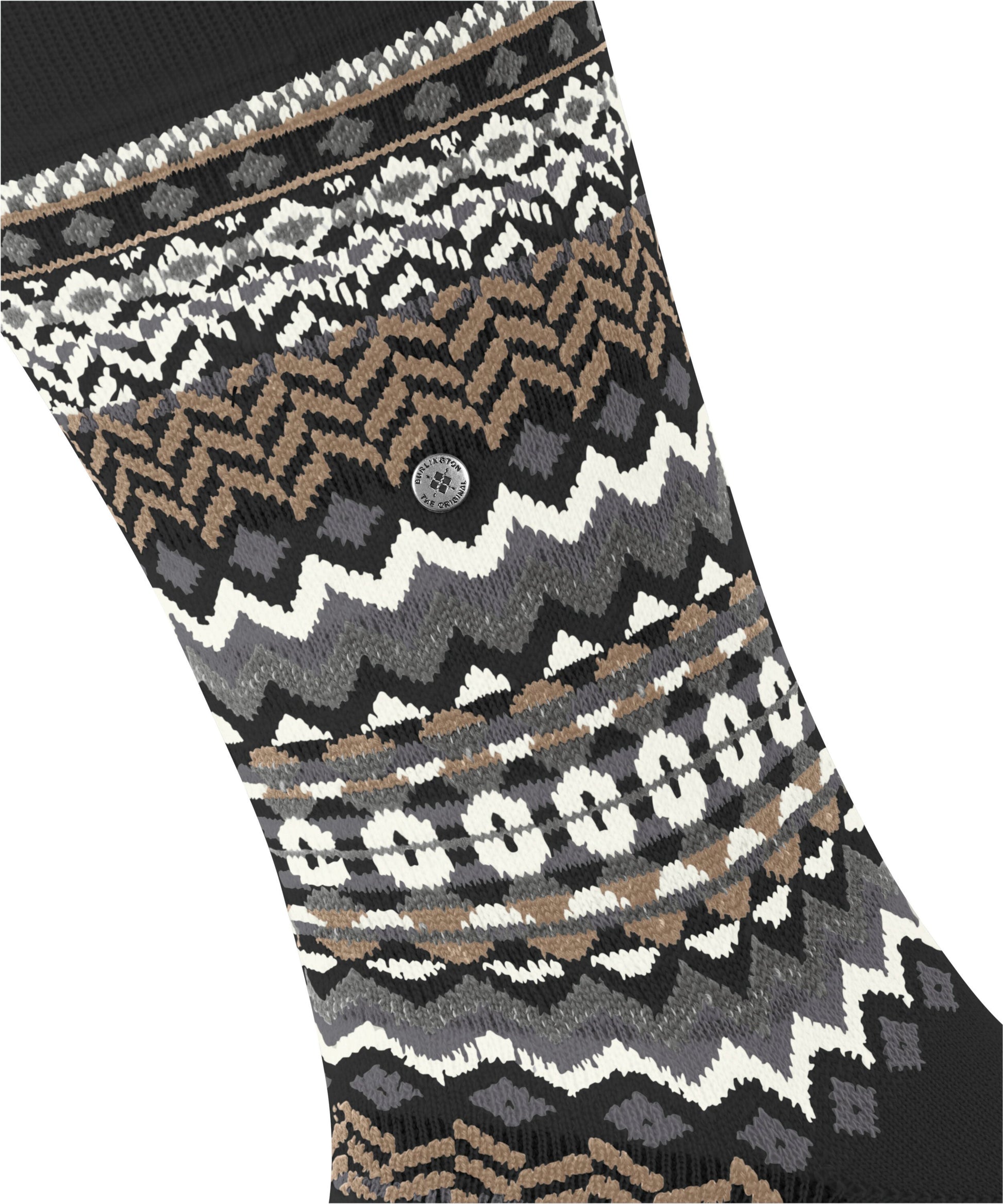 Burlington Fair Isle Herren (Black)