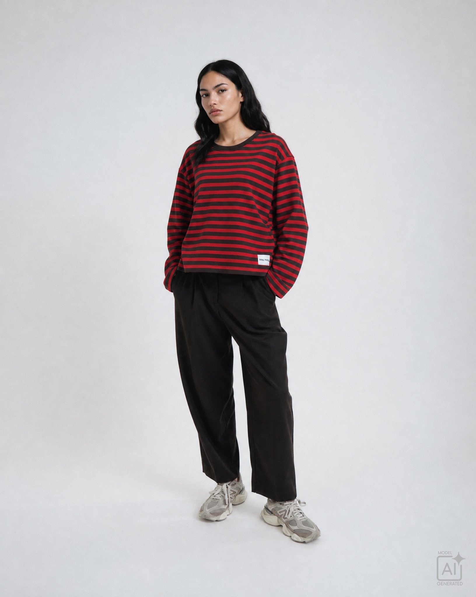 Boxy Sweatshirt Soul Studio Striped (Love)