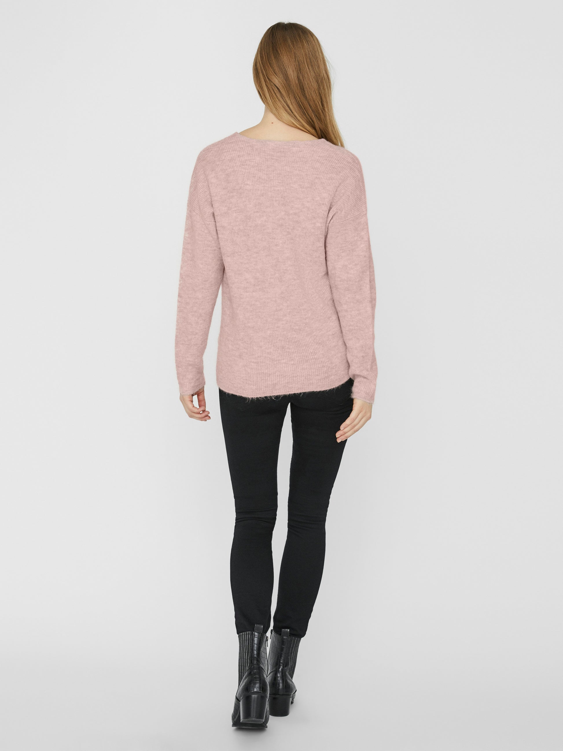 Vmcrewlefile Ls V-neck Blouse Noos (Sepia Rose)