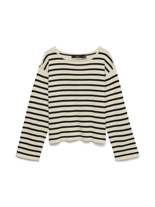 Vmnoma Ls Boatneck Pullover Noos (Birch/blac)