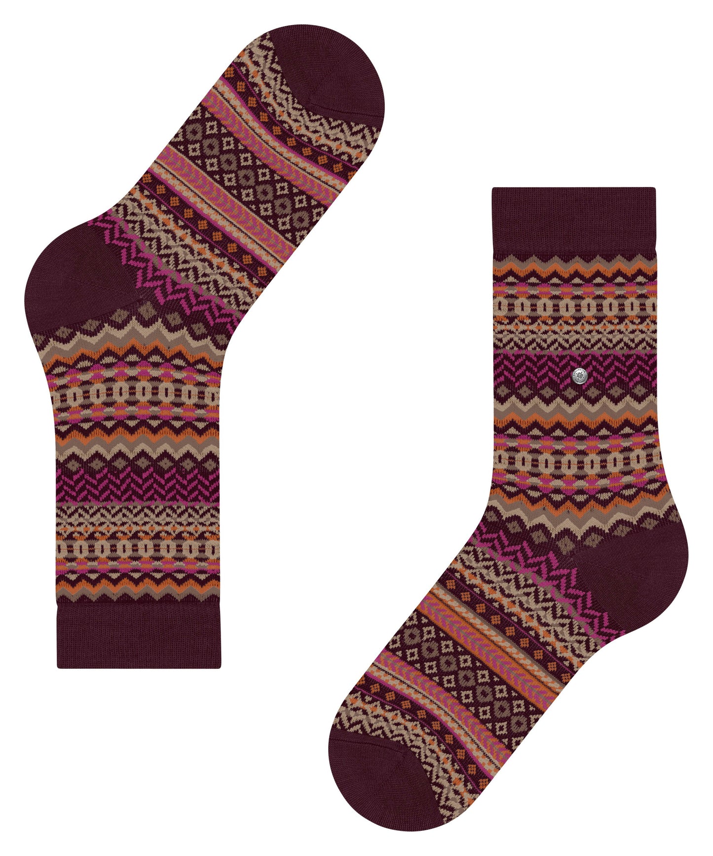 Burlington Fair Isle Damen (Claret)