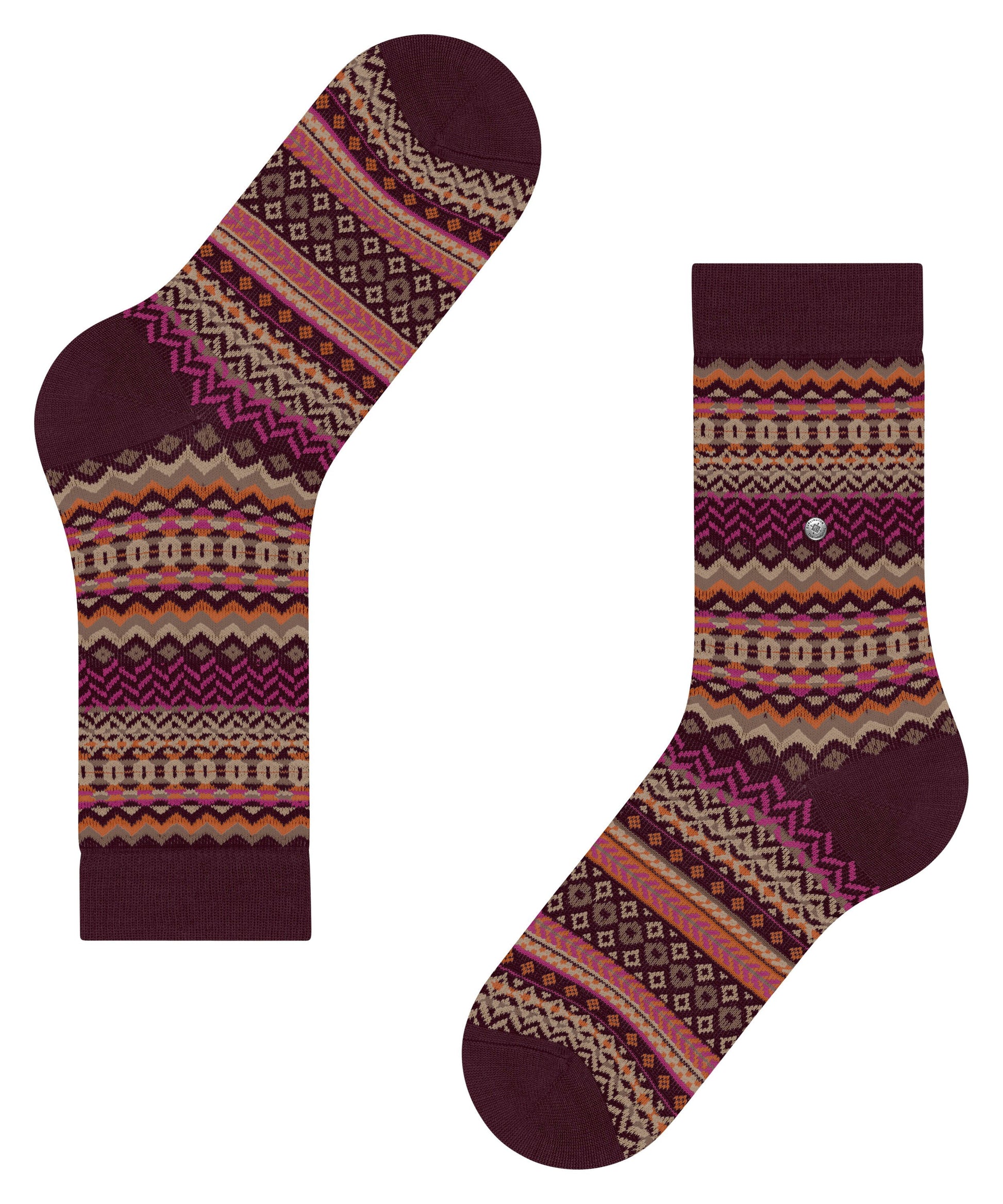 Burlington Fair Isle Damen (Claret)