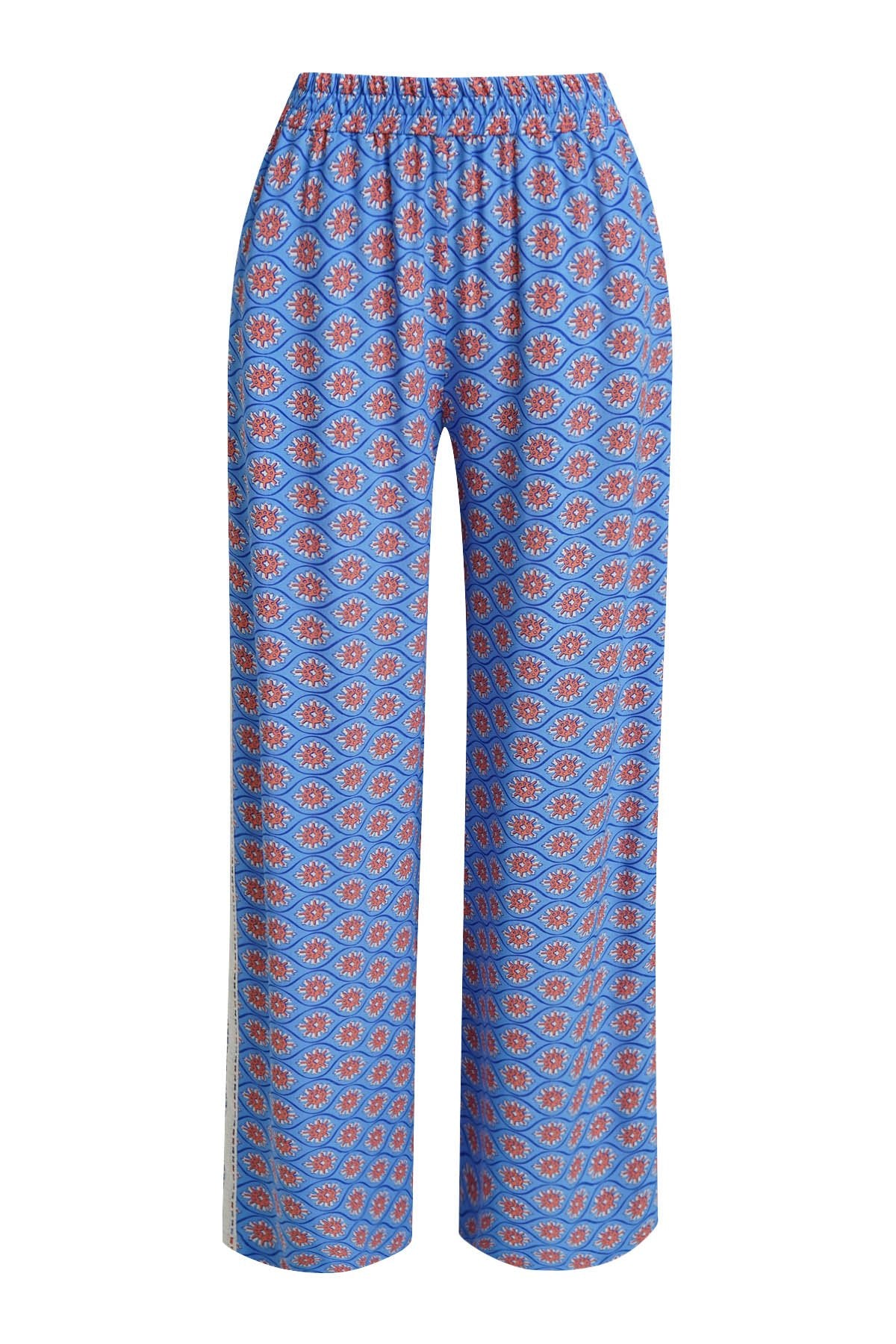 Printed Viscose Pants (Indigo Print)