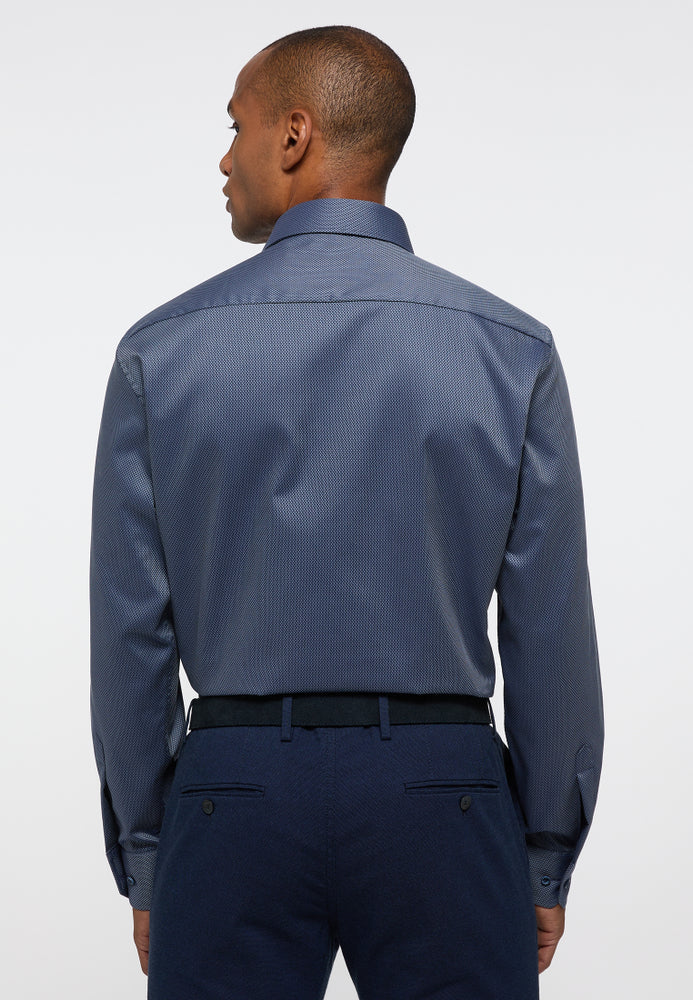 ETERNA Strukturhemd im Dobbydesign COMFORT FIT (Grau)