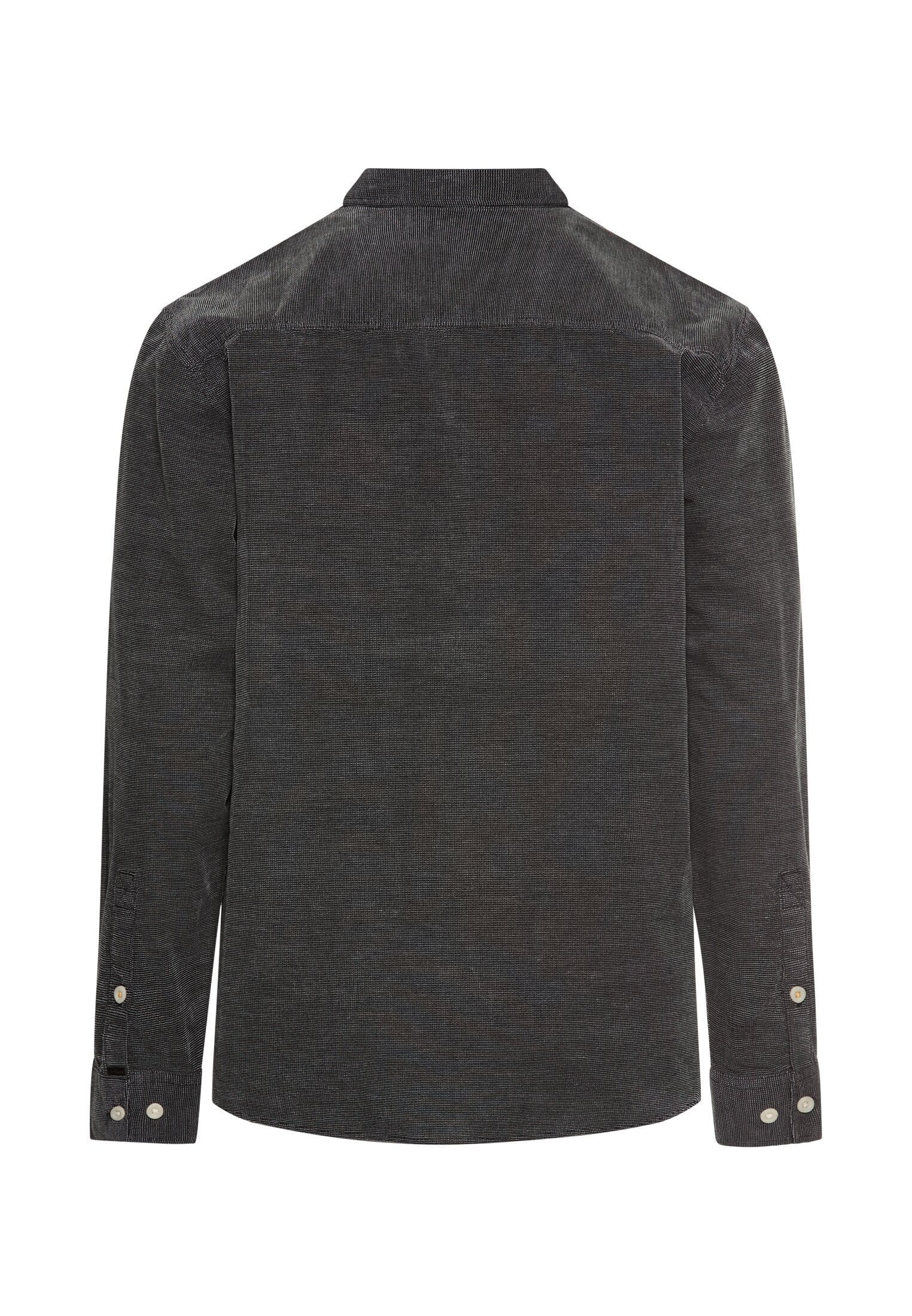 Langarmhemd mit aufgesetzten Taschen (Asphalt)