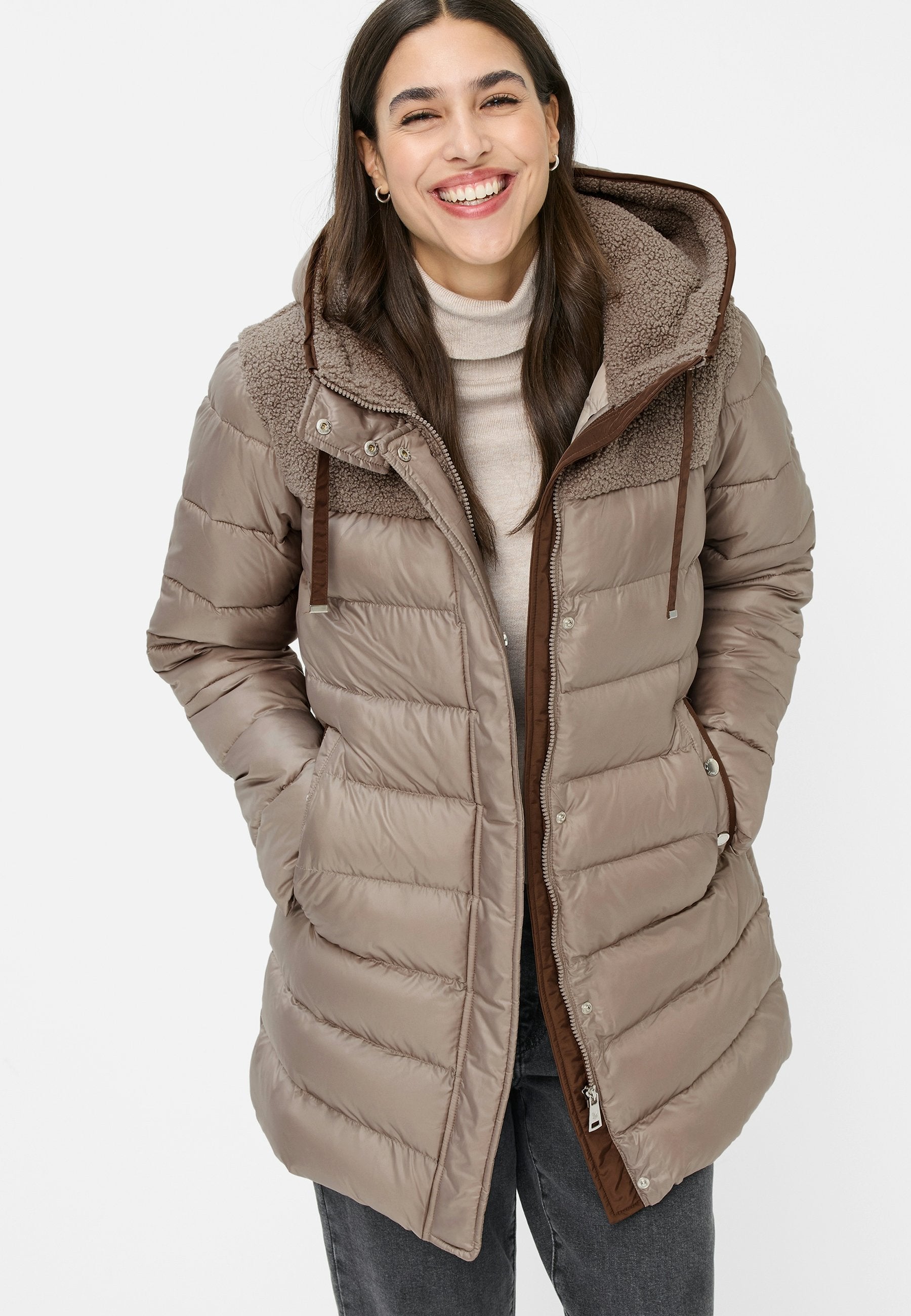 Steppjacke (Beige/kitt)