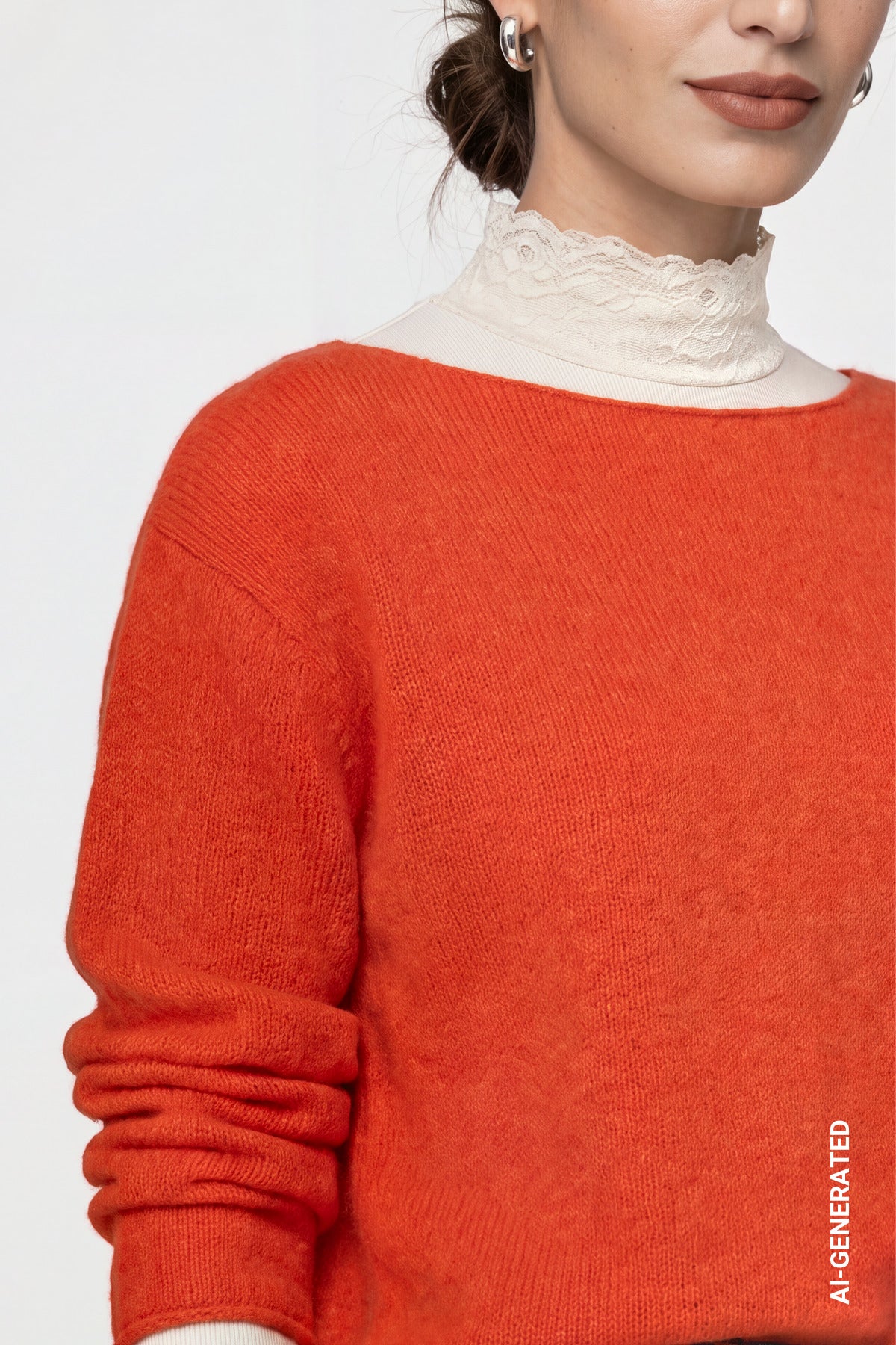 Flauschiger Strickpullover (Pumpkin)