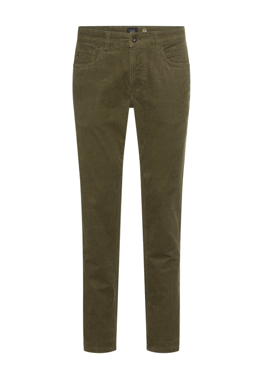 5-Pkt Regular Fit Hose aus Baumwollmix (Forest Green)
