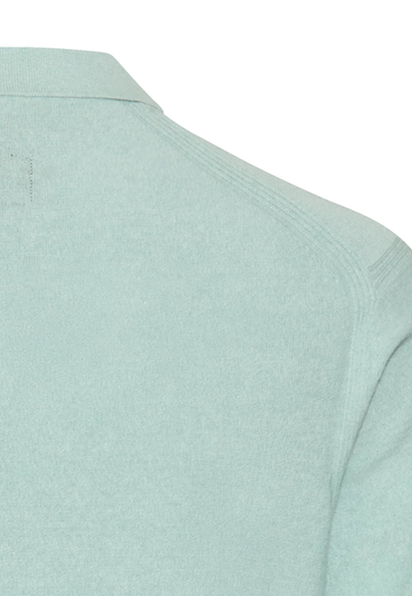 Meliertes Kurzarm Poloshirt aus Baumwolle (Ocean Green)