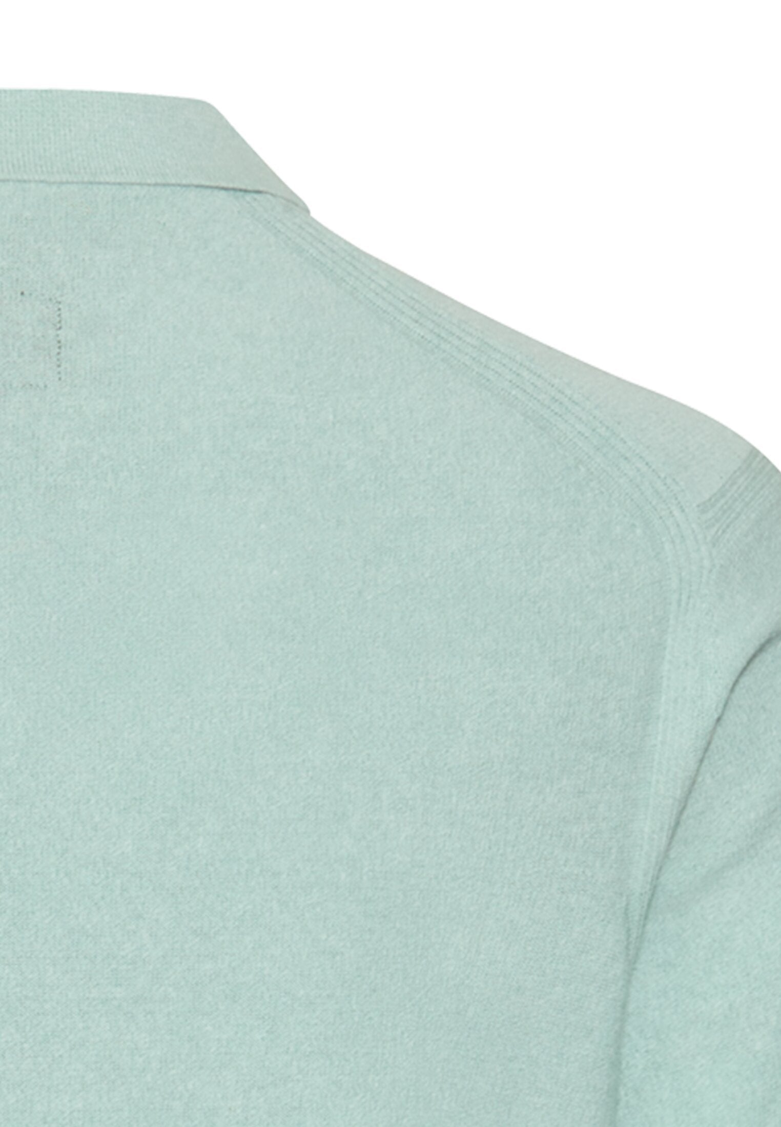 Meliertes Kurzarm Poloshirt aus Baumwolle (Ocean Green)