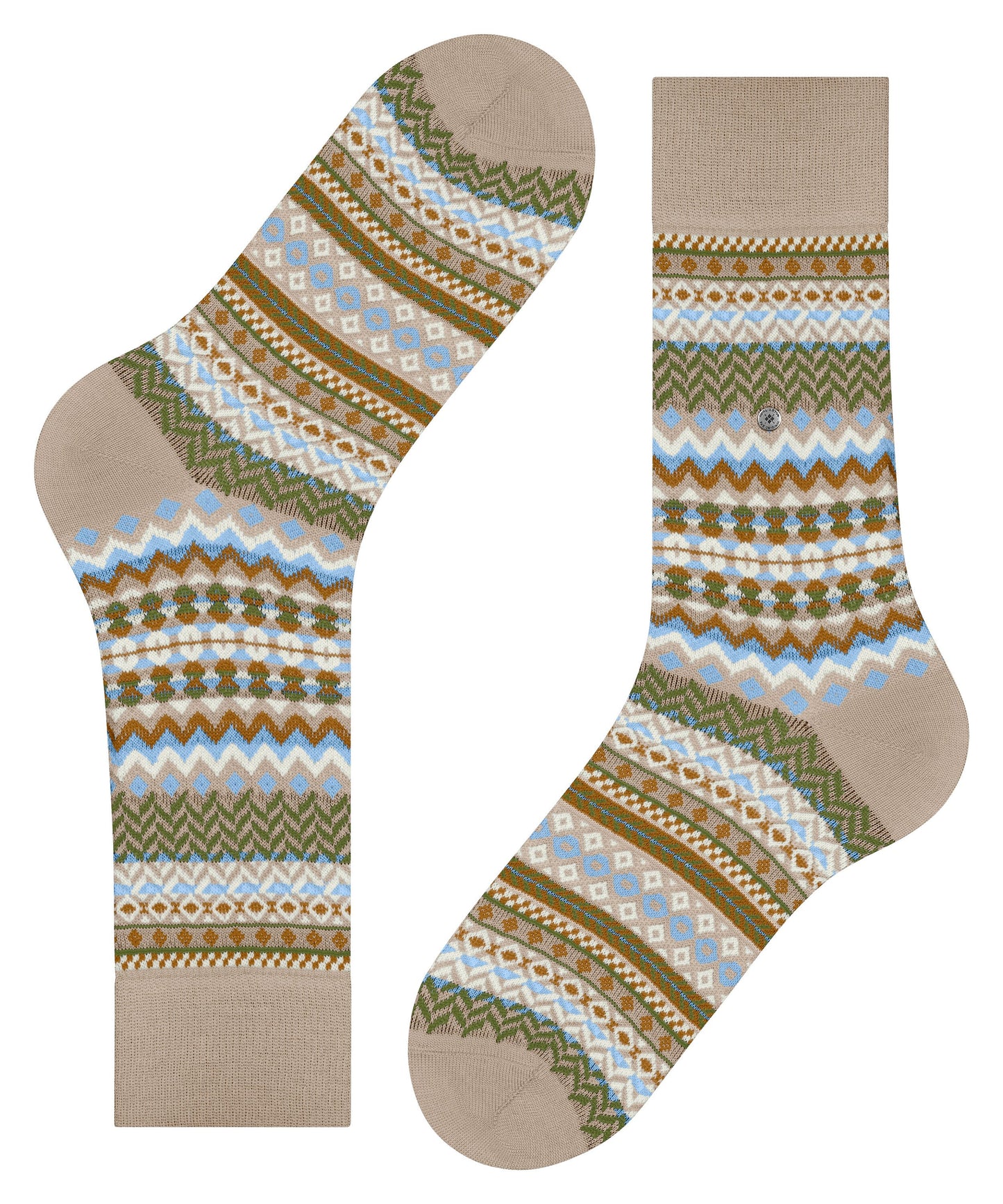 Burlington Fair Isle Herren (Cafe Latte)