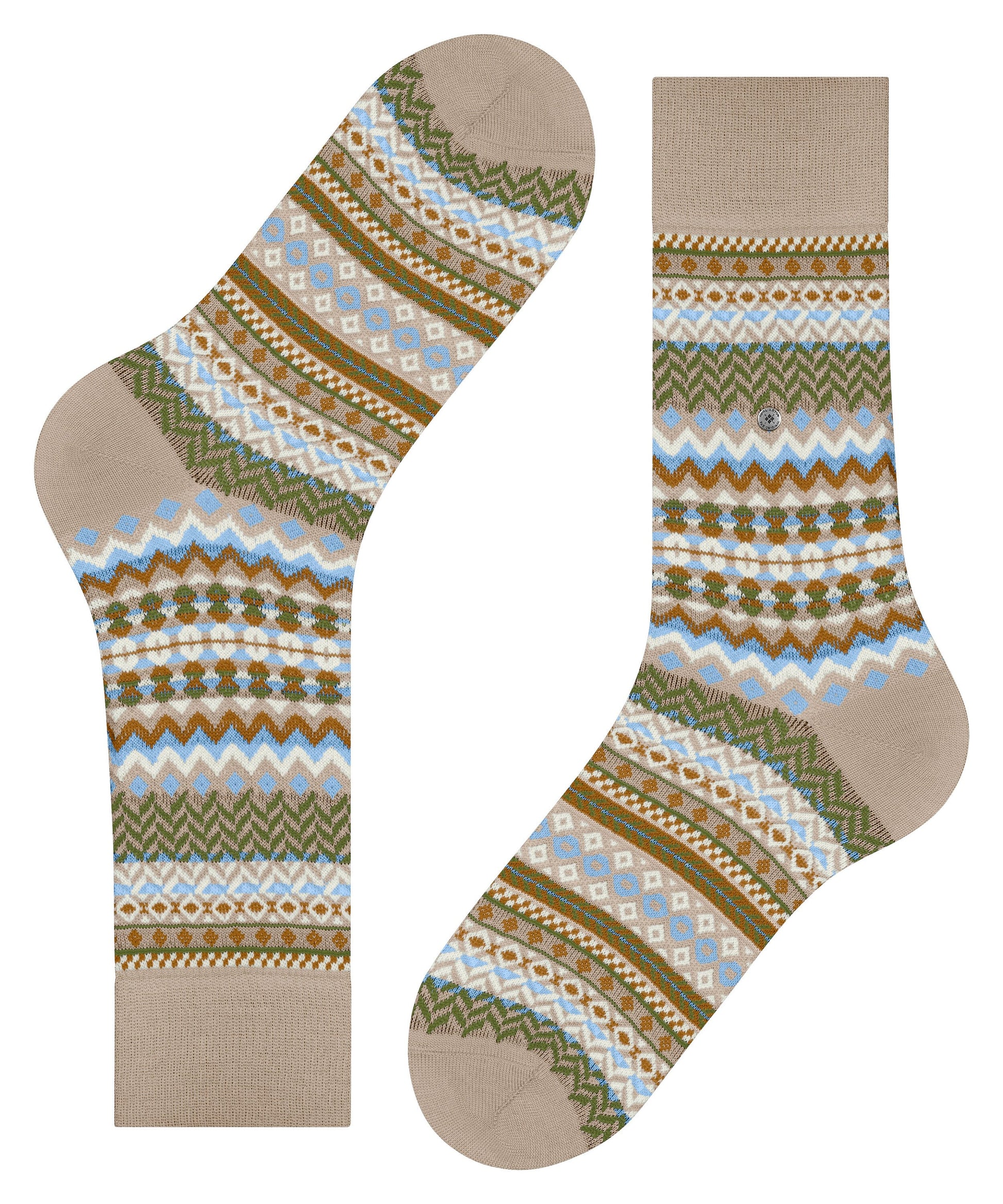 Burlington Fair Isle Herren (Cafe Latte)