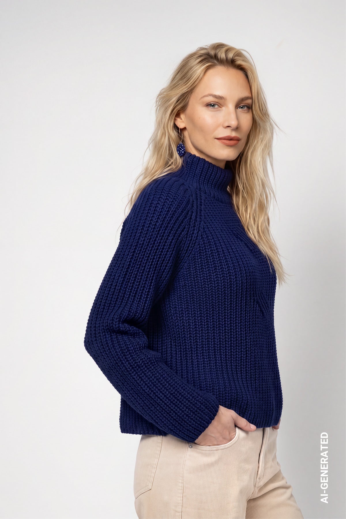 Strickpullover aus Chenillegarn (Classic Navy)