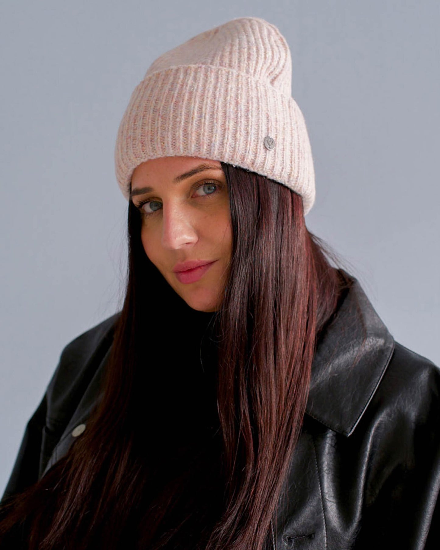 Mütze Strickmütze in Wollmischung (Palerose)