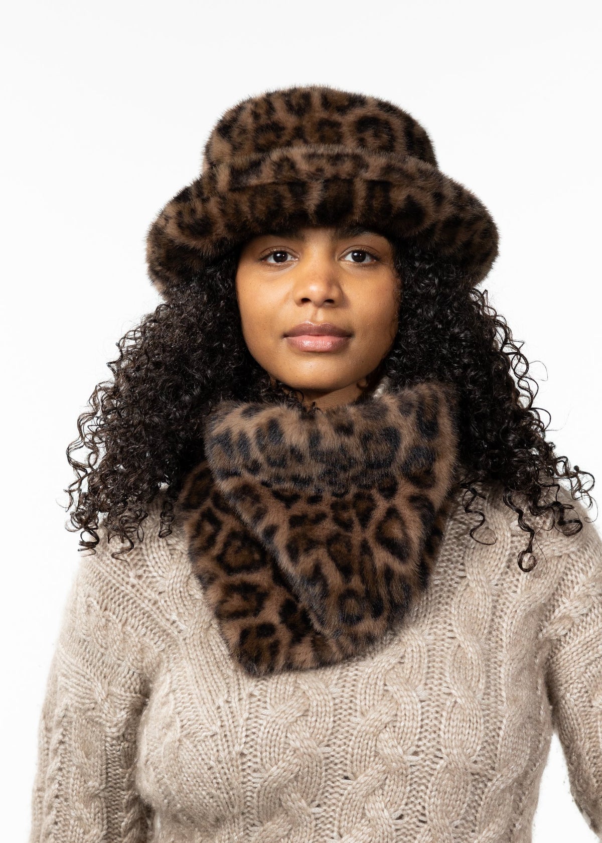 Eilidh Scarf (Brown Print Brown)