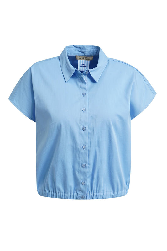Dropped shoulder Blouse (Sky)