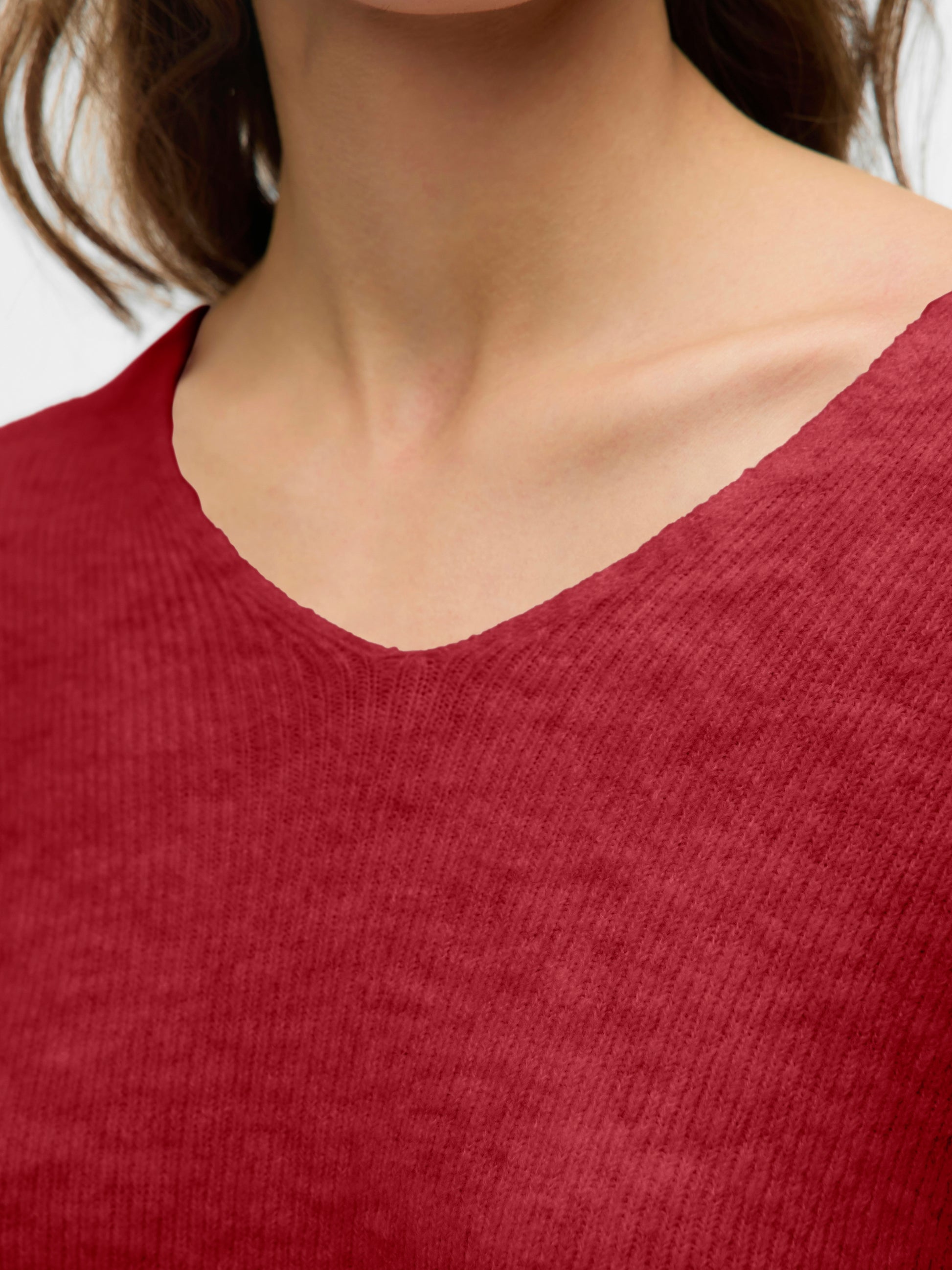 Vmcrewlefile Ls V-neck Blouse Noos (Karanda Re)