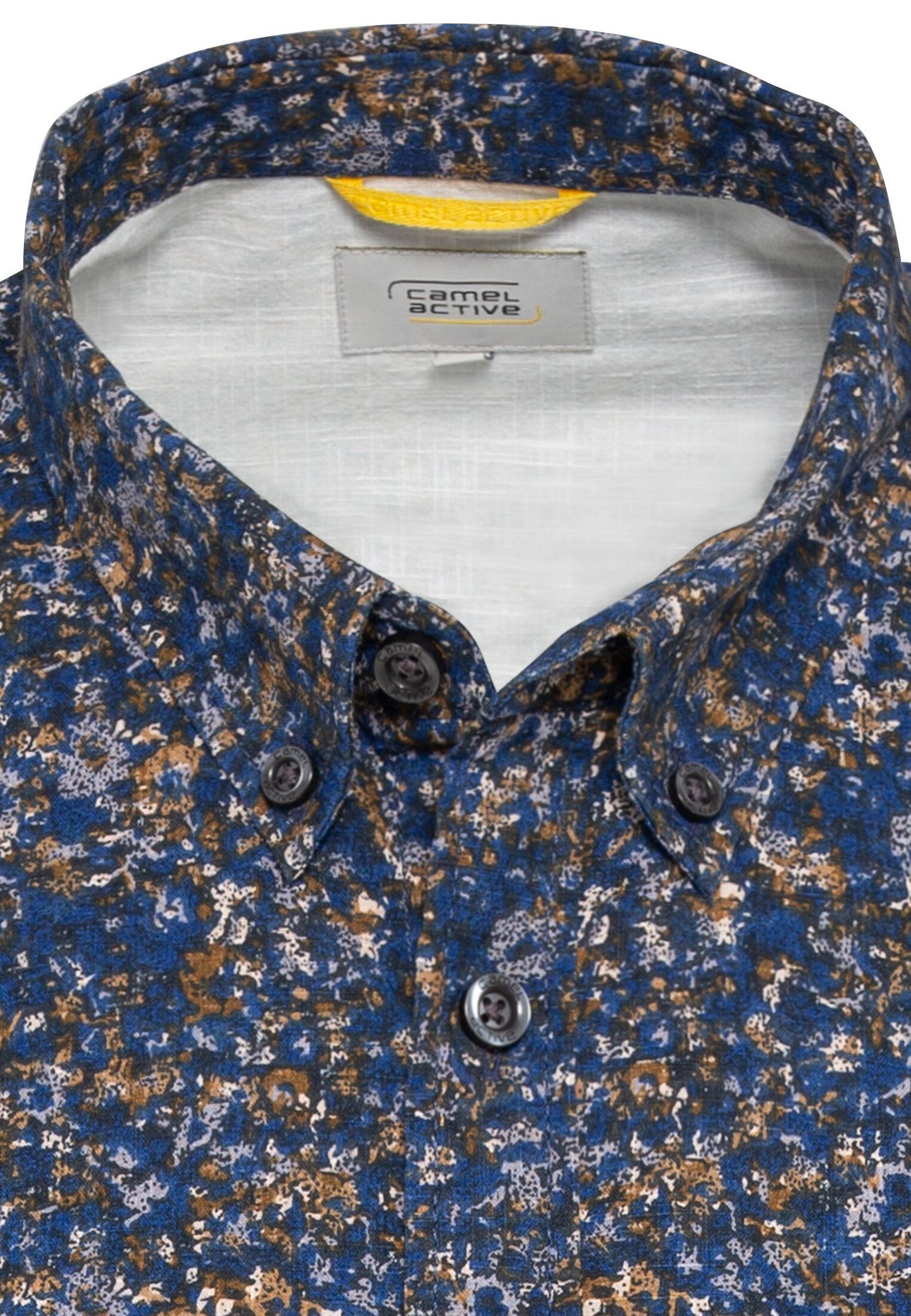 Langarm Hemd mit Allover-Print (Night Blue)