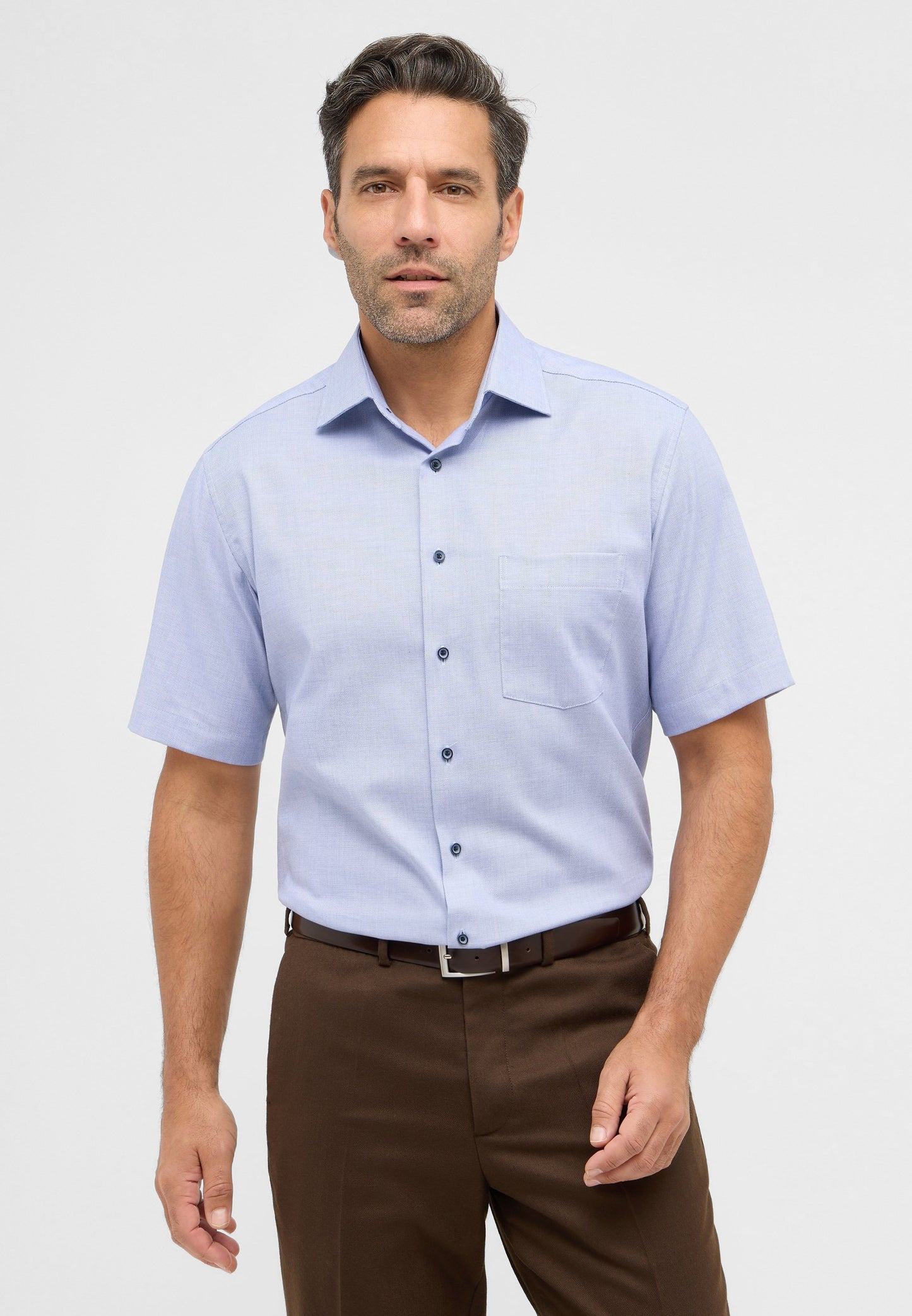Hemd Twill Kurzarm (Dunkelblau)