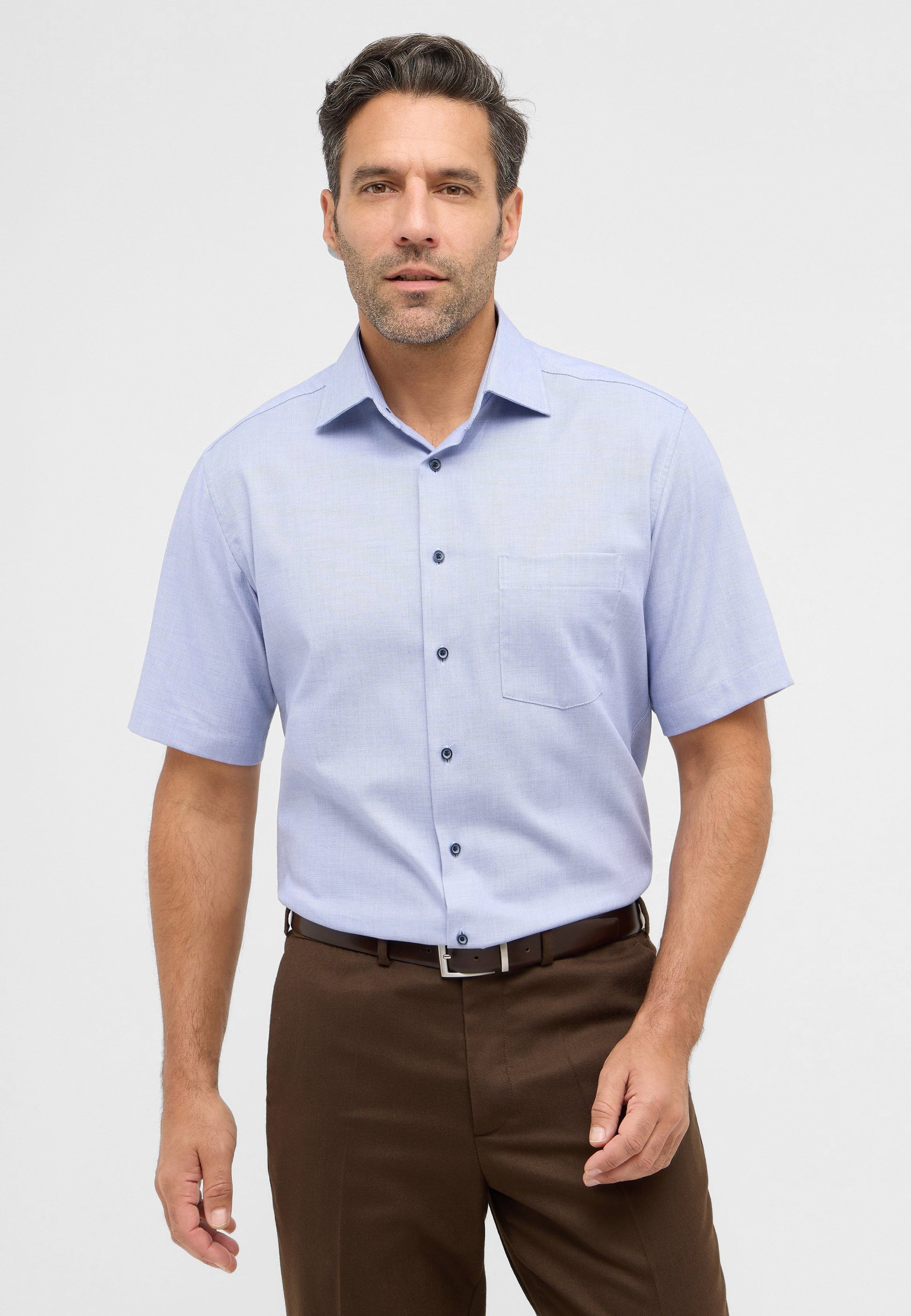 Hemd Twill Kurzarm (Dunkelblau)