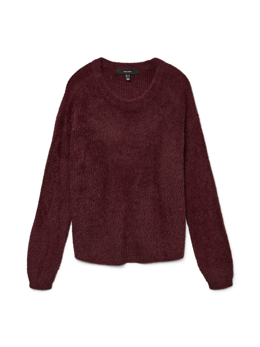 Vmpuff Ls O-neck Pullover Boo (Winetasting)