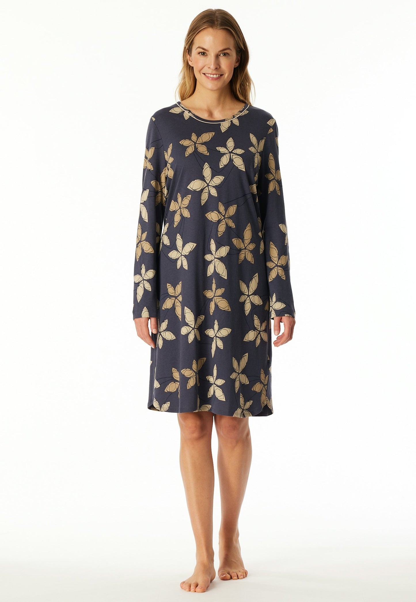 Nachthemd langarm, 100cm (Graphit)