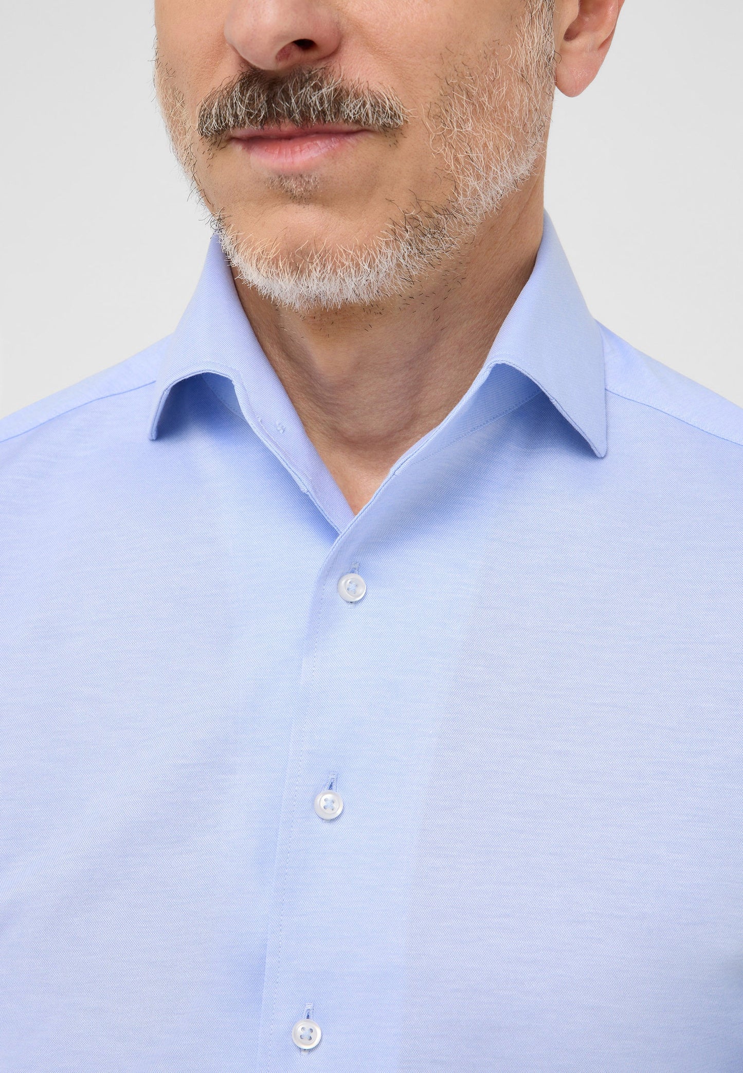 Hemd Jersey Langarm (Himmelblau)