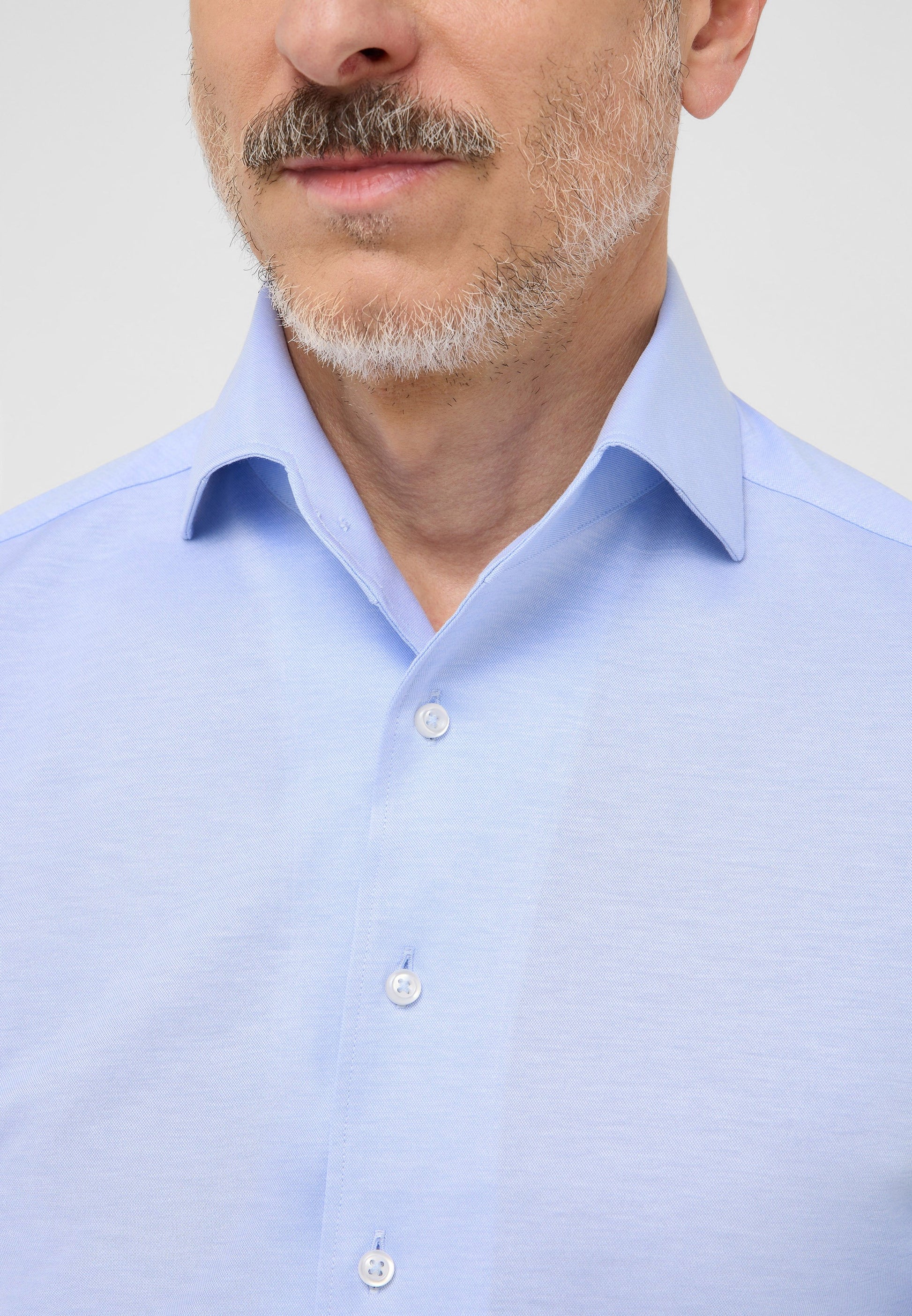Hemd Jersey Langarm (Himmelblau)