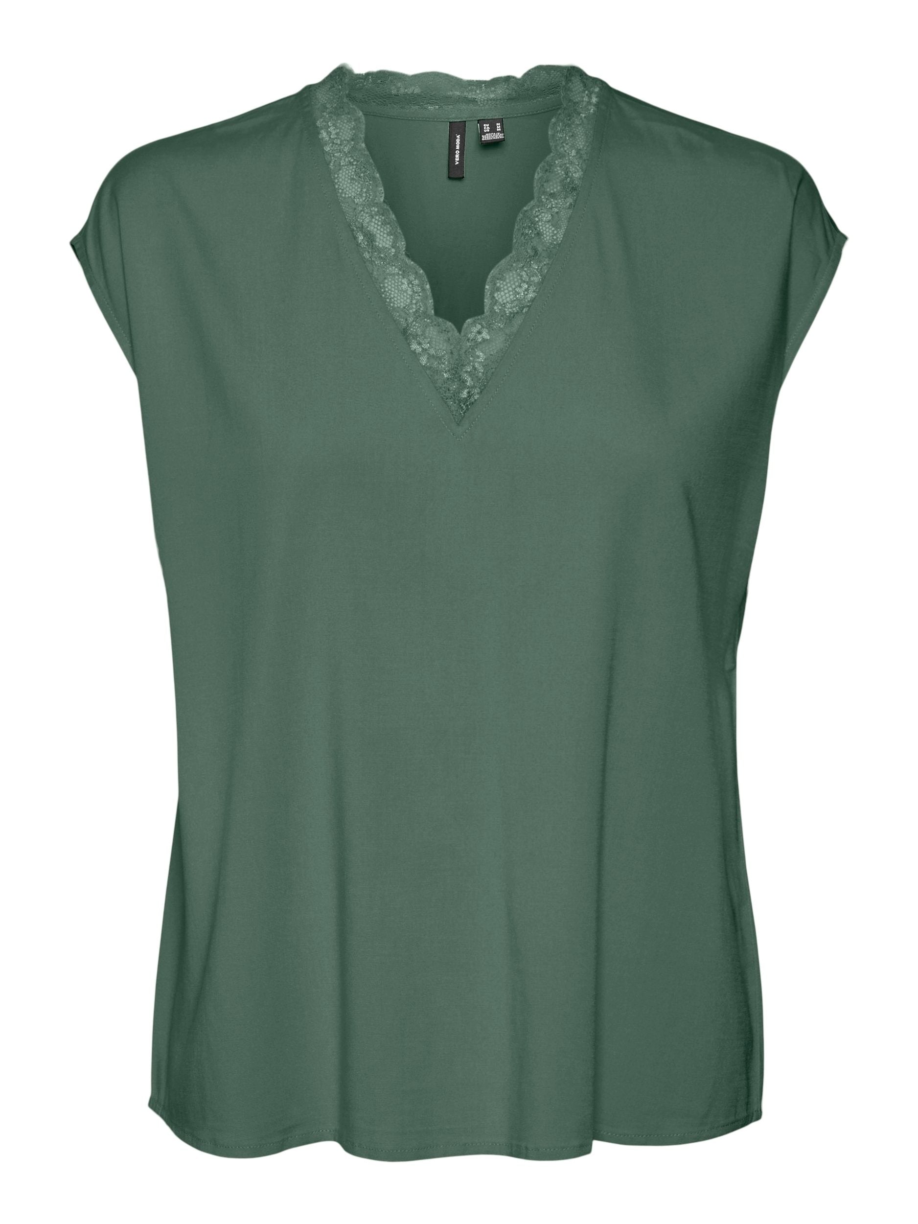 Vmbella Sl Lace Top Wvn Noos (Laurel Wreath)