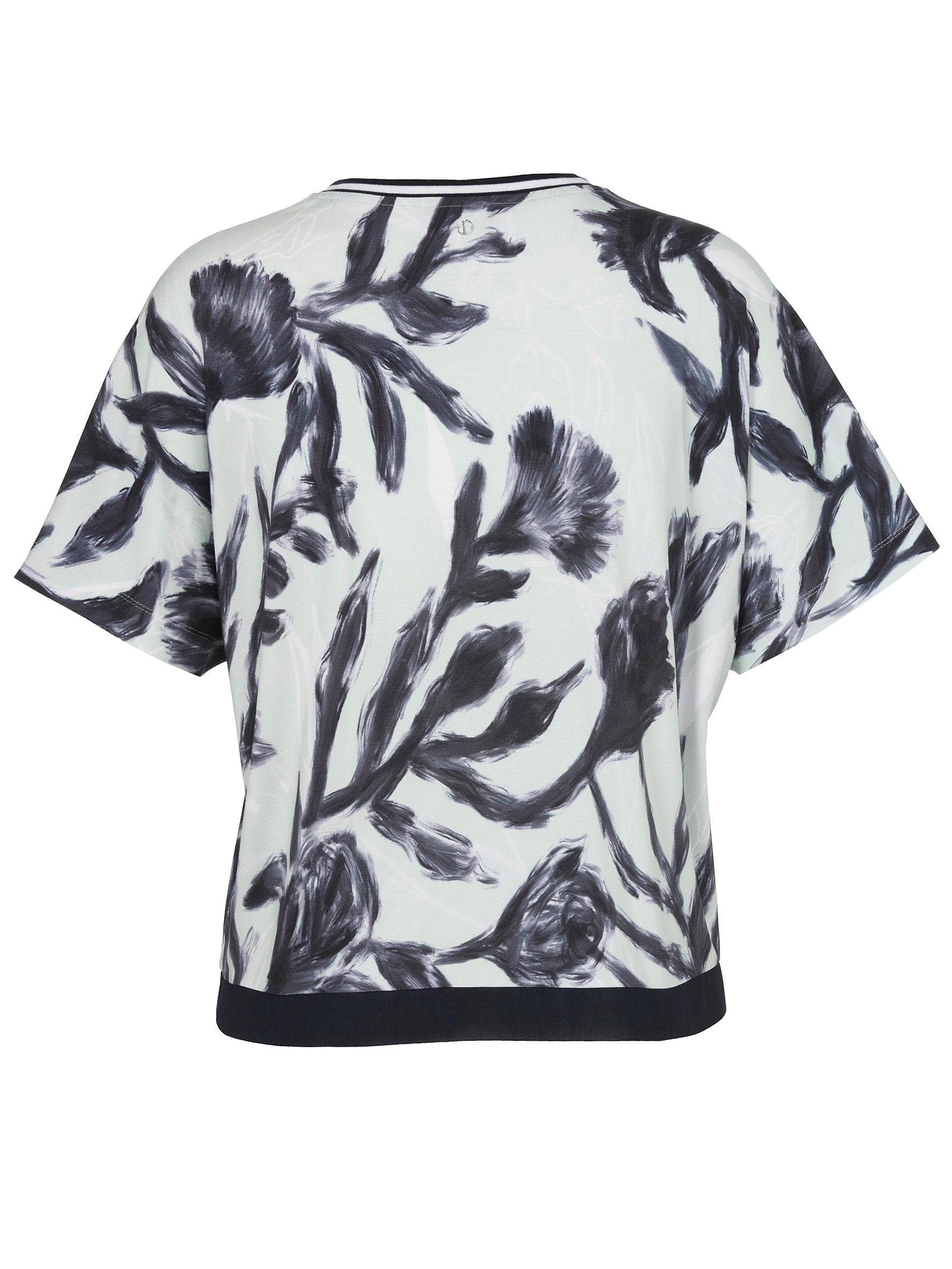 T-Shirt V-Ausschnitt ohne Arm Druck (Mint Multicolor)