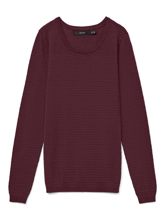 Vmcare Structure Ls O-neck Blou Noos (Winetasting)