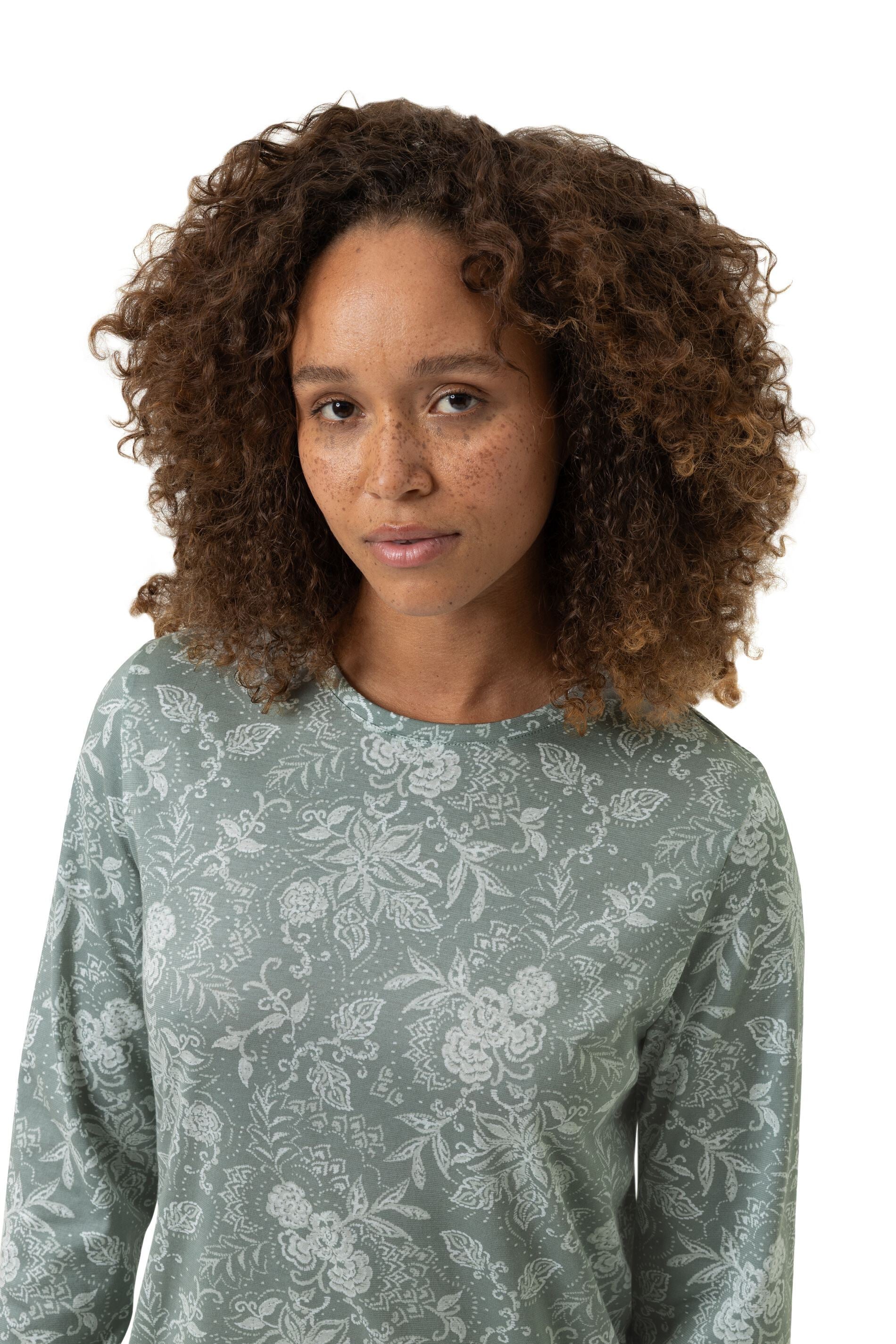 Nachthemd langarm (Dusty Teal)