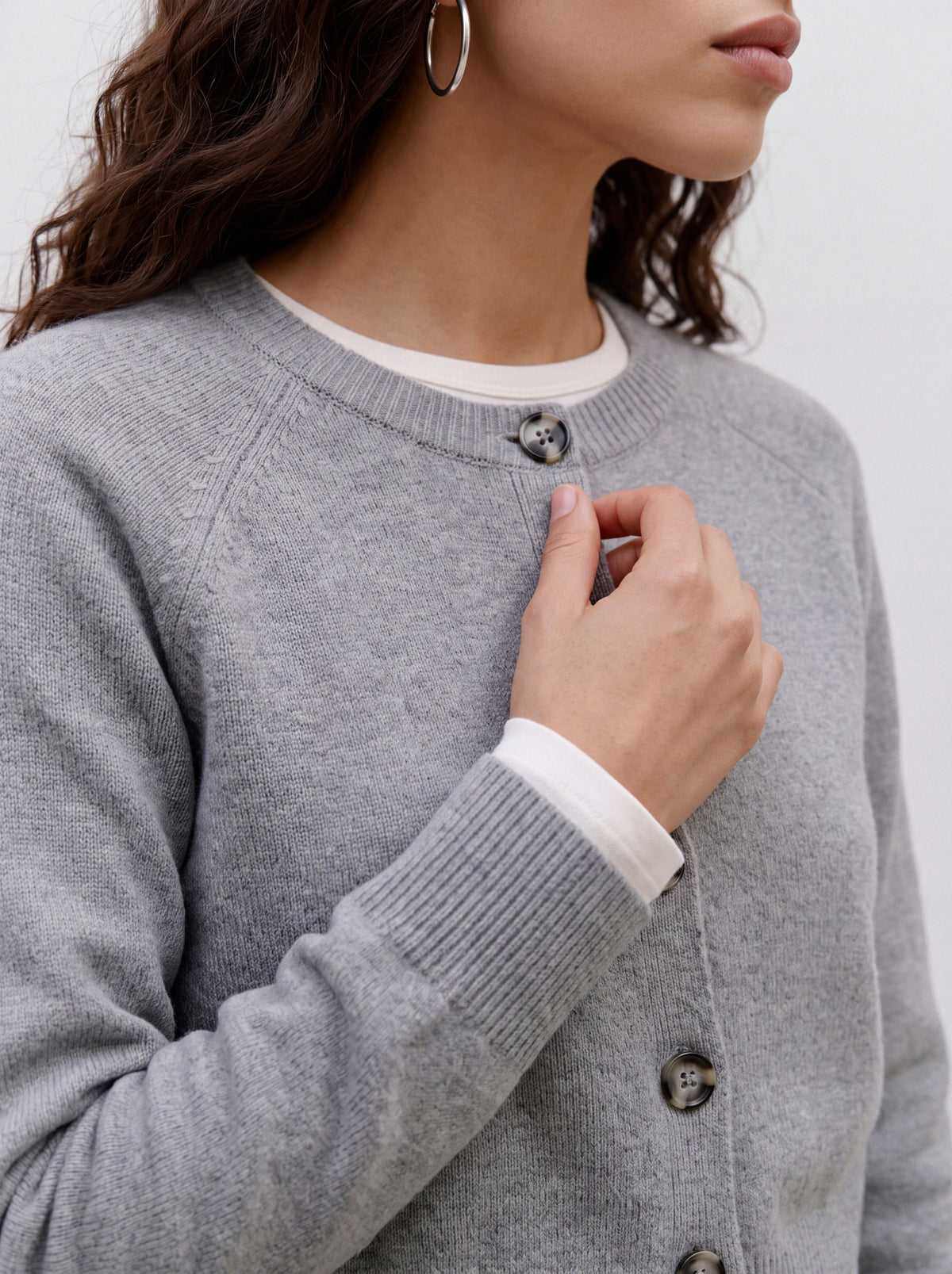 Vmsif Ls O-neck Cardigan Noos (Medium Grey M)