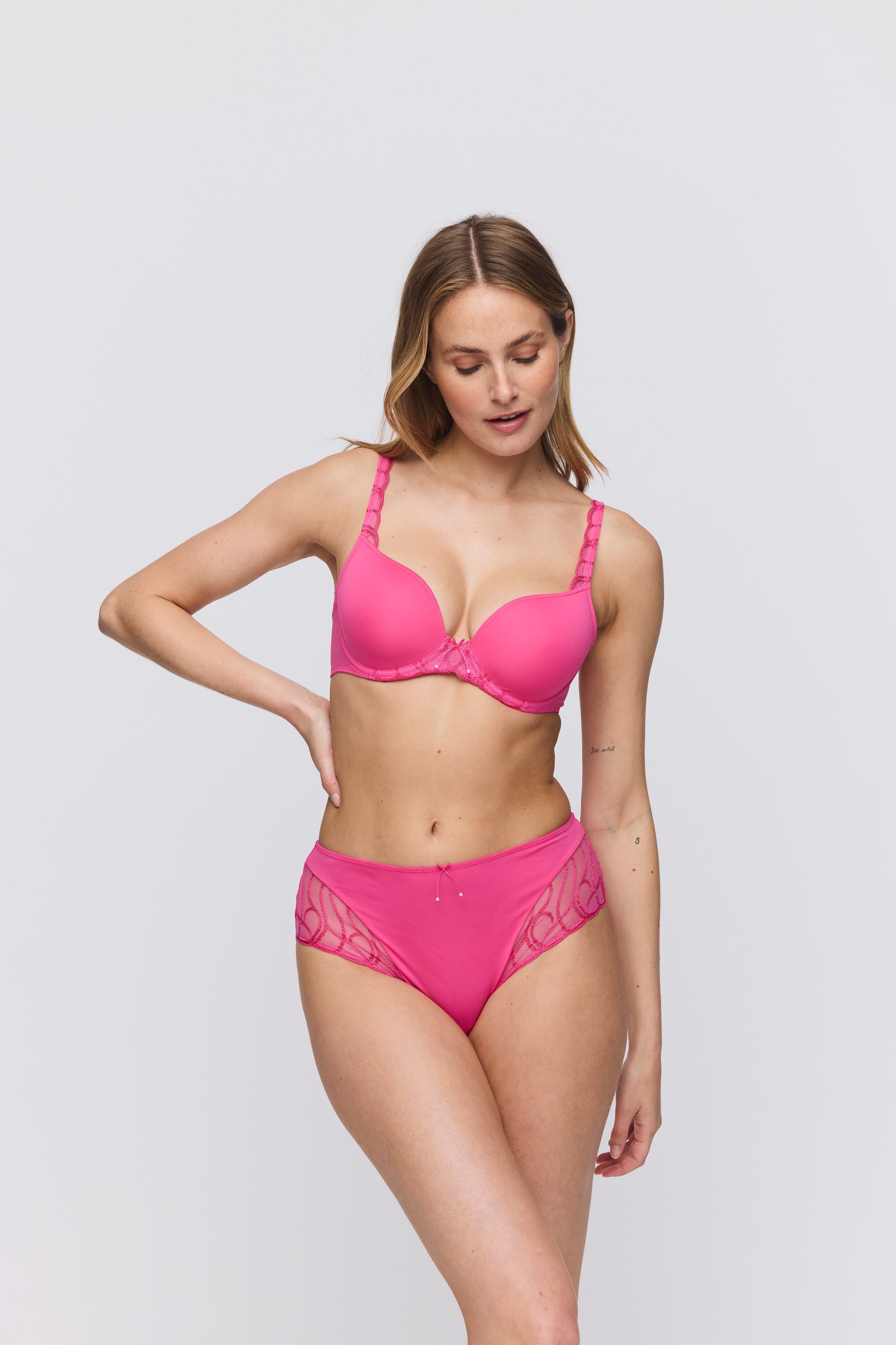 HELEEN hollywood pink Unterlegter BH Herzform (Hwp)