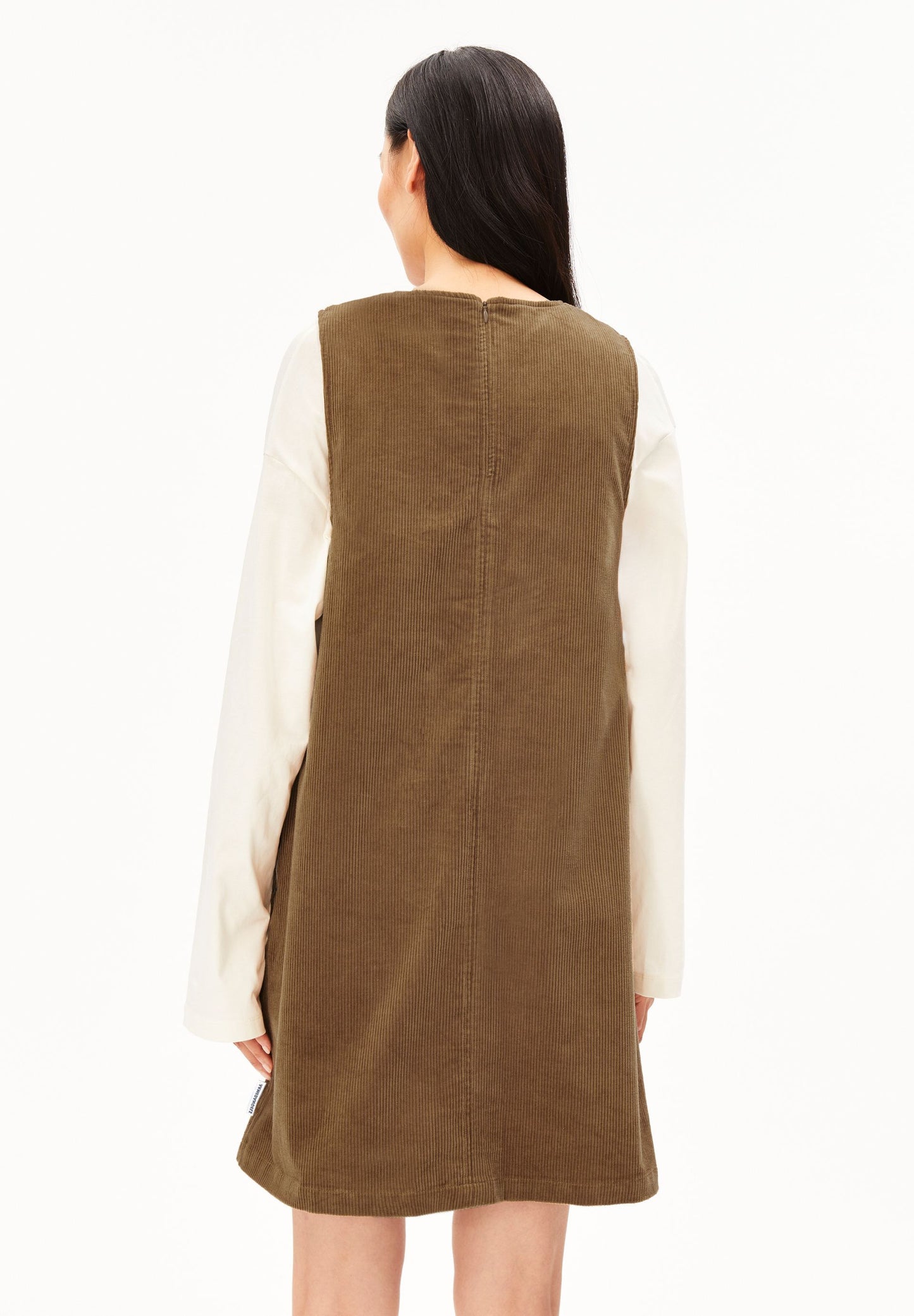Corduroy R-neck Mini Dress (Amberwood)