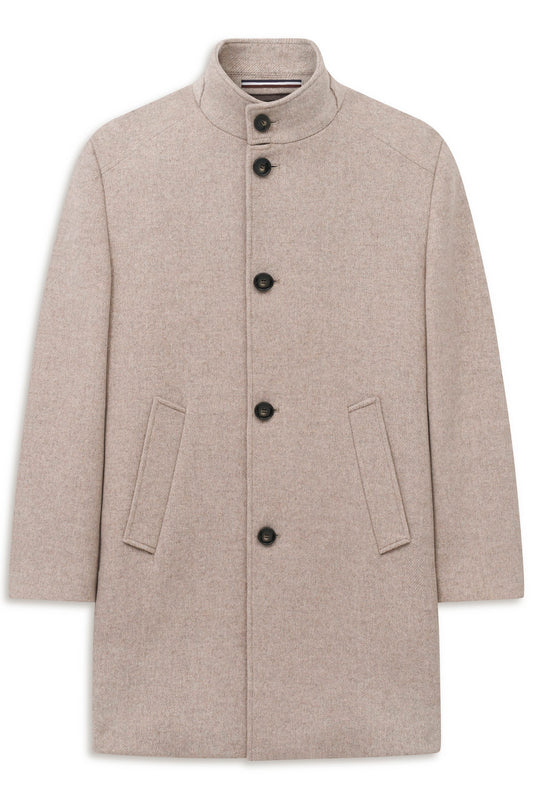 Herrenmantel Wolle (Beige)