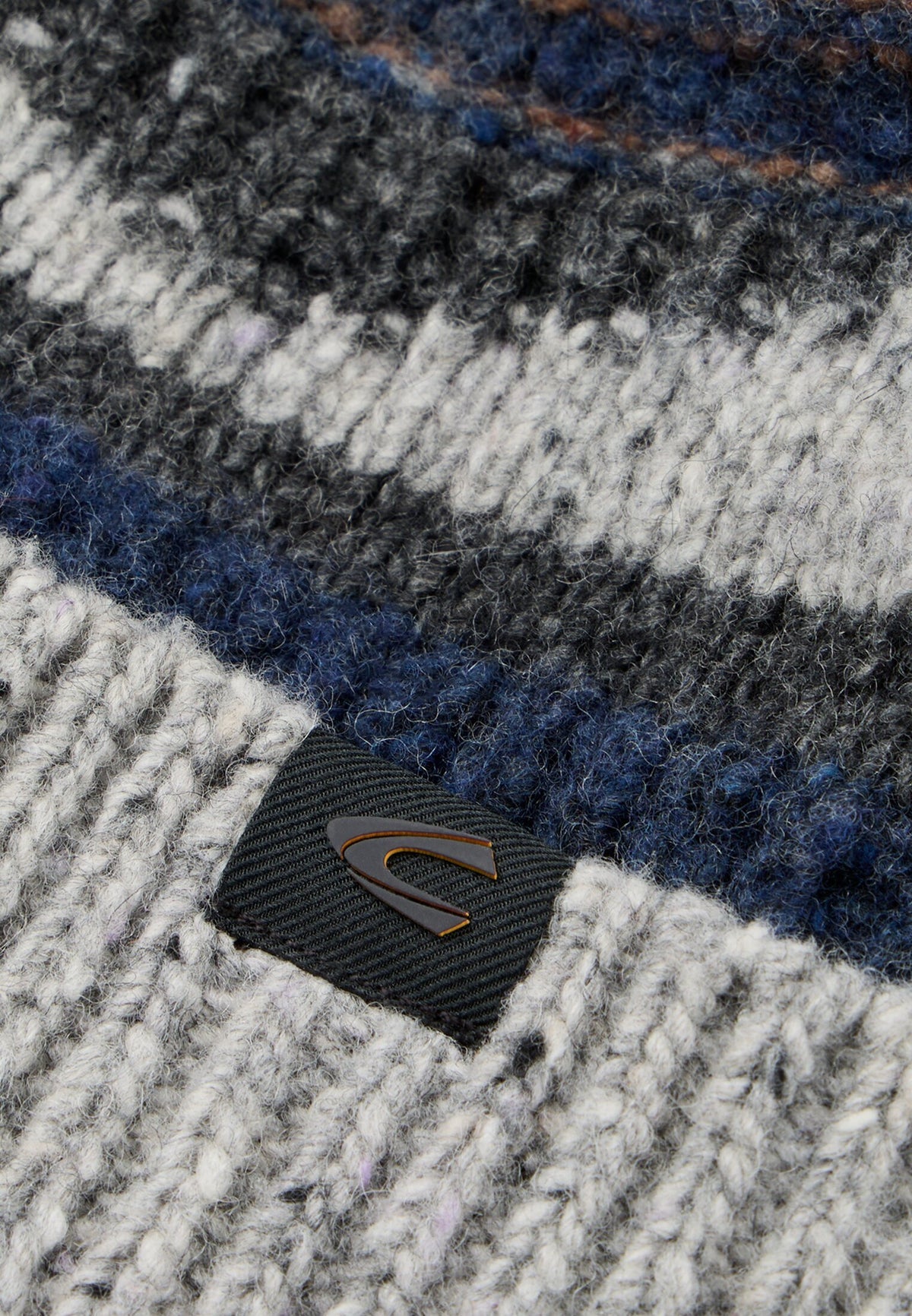 Strickmütze mit modernem Muster (Dust Grey)