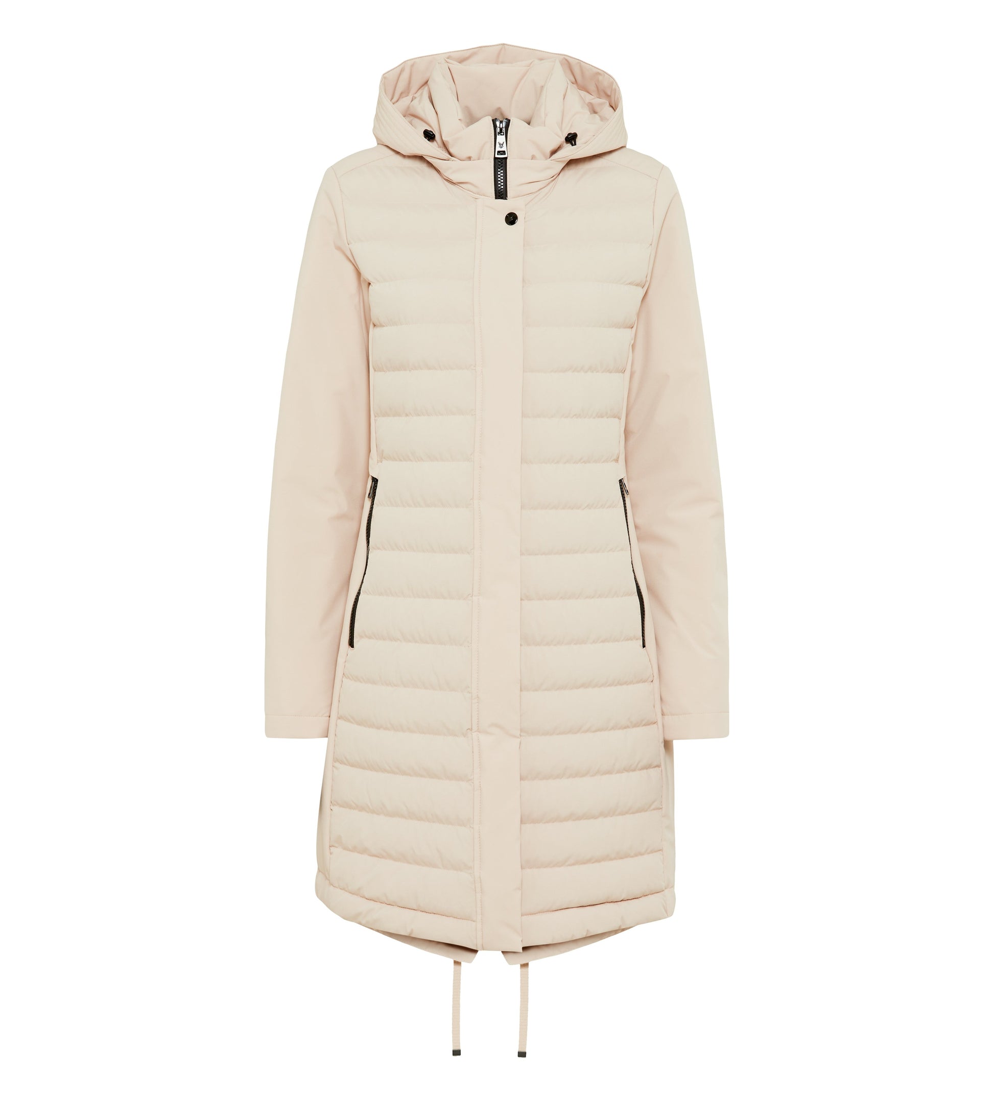 Steppkurzmantel (Beige/kitt)