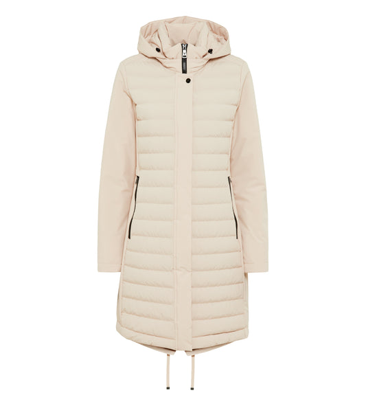Steppkurzmantel (Beige/kitt)