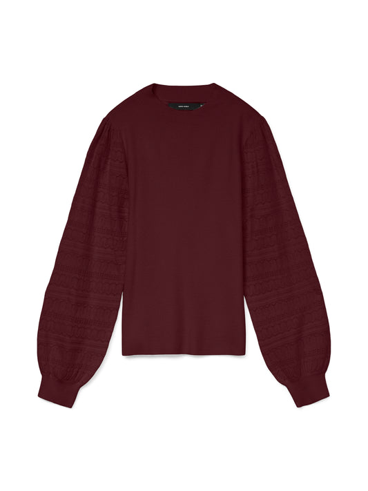 Vmnewlimone Ls Highneck Pullover Boo (Winetasting)