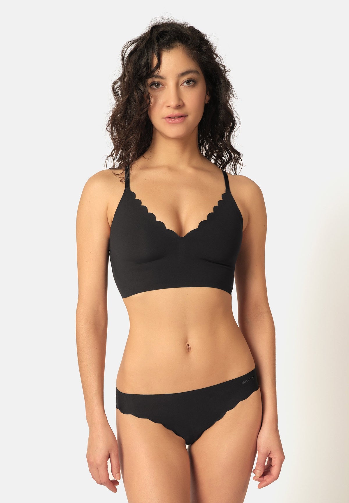 Skiny Damen Bustier herausnehmbare Pads Micro Essentials (Black)