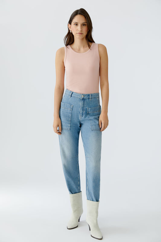 FILIZ Top elastische Viskoserippe (Dusty Rose)