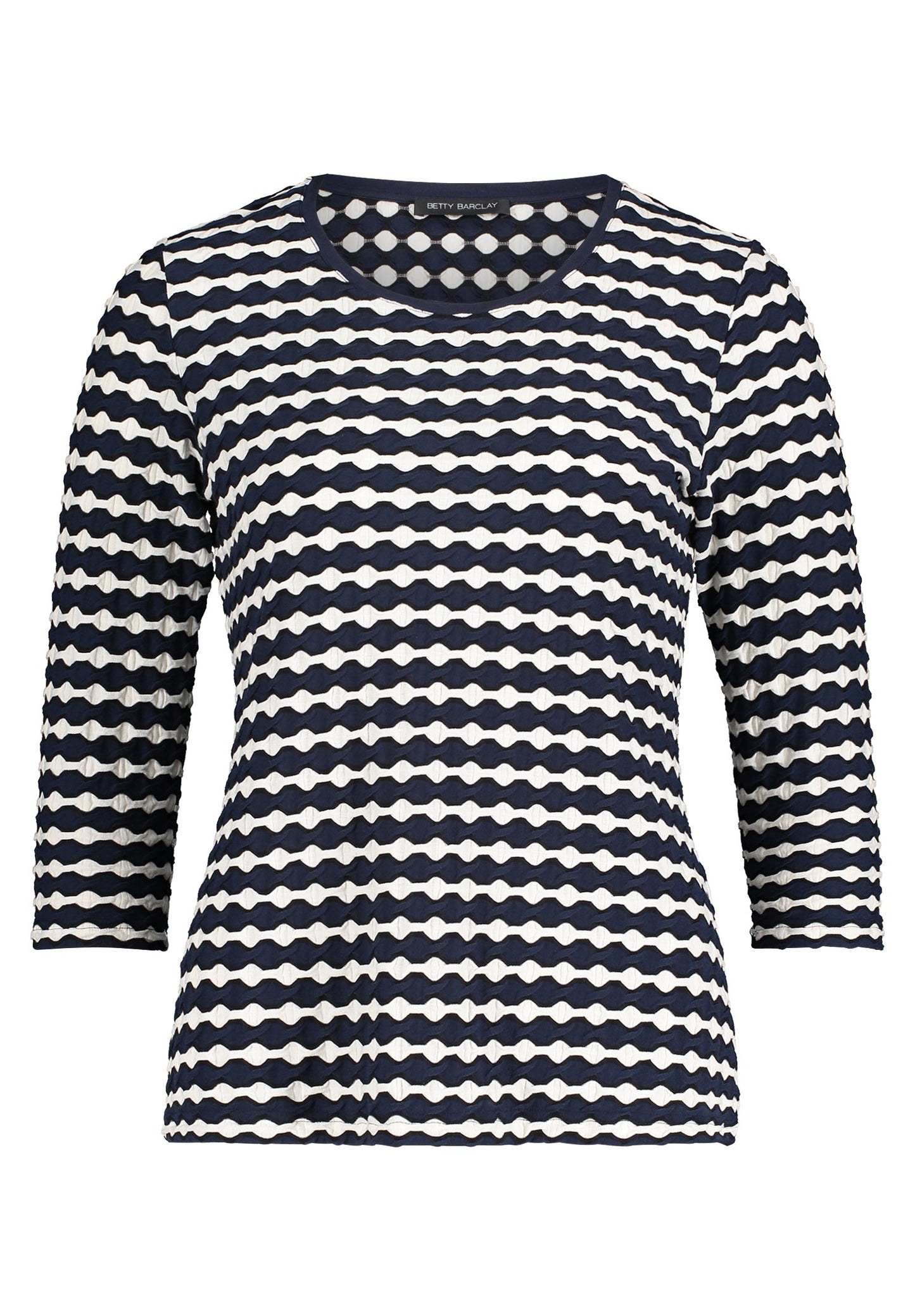 Basic Shirt (Dark Blue/cream)