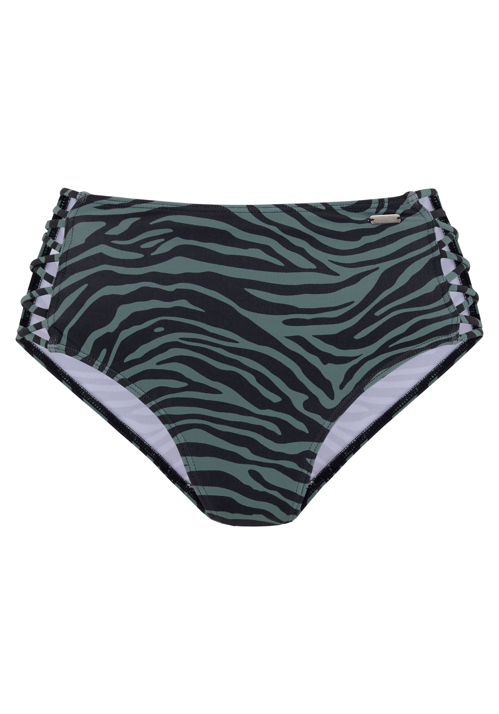venice beach lm exkl. sport Bikinihose Highwaist (Black-oliv)