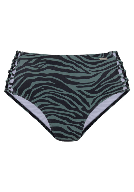 venice beach lm exkl. sport Bikinihose Highwaist (Black-oliv)