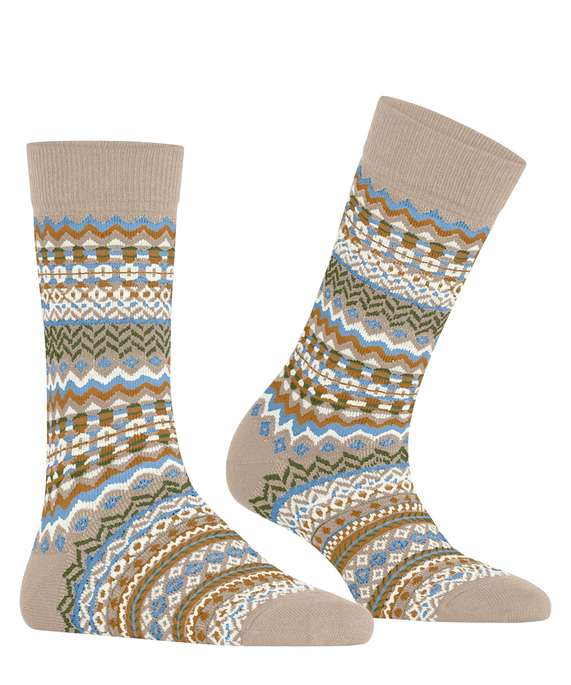 Burlington Fair Isle Damen (Cafe Latte)